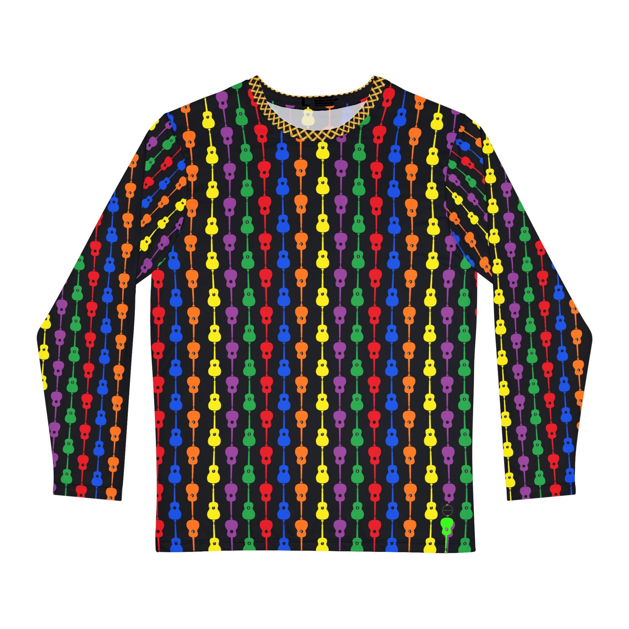 Fabled Fashion Guitar Duets multicolour pattern AOP Men's Long sleeve Shirt