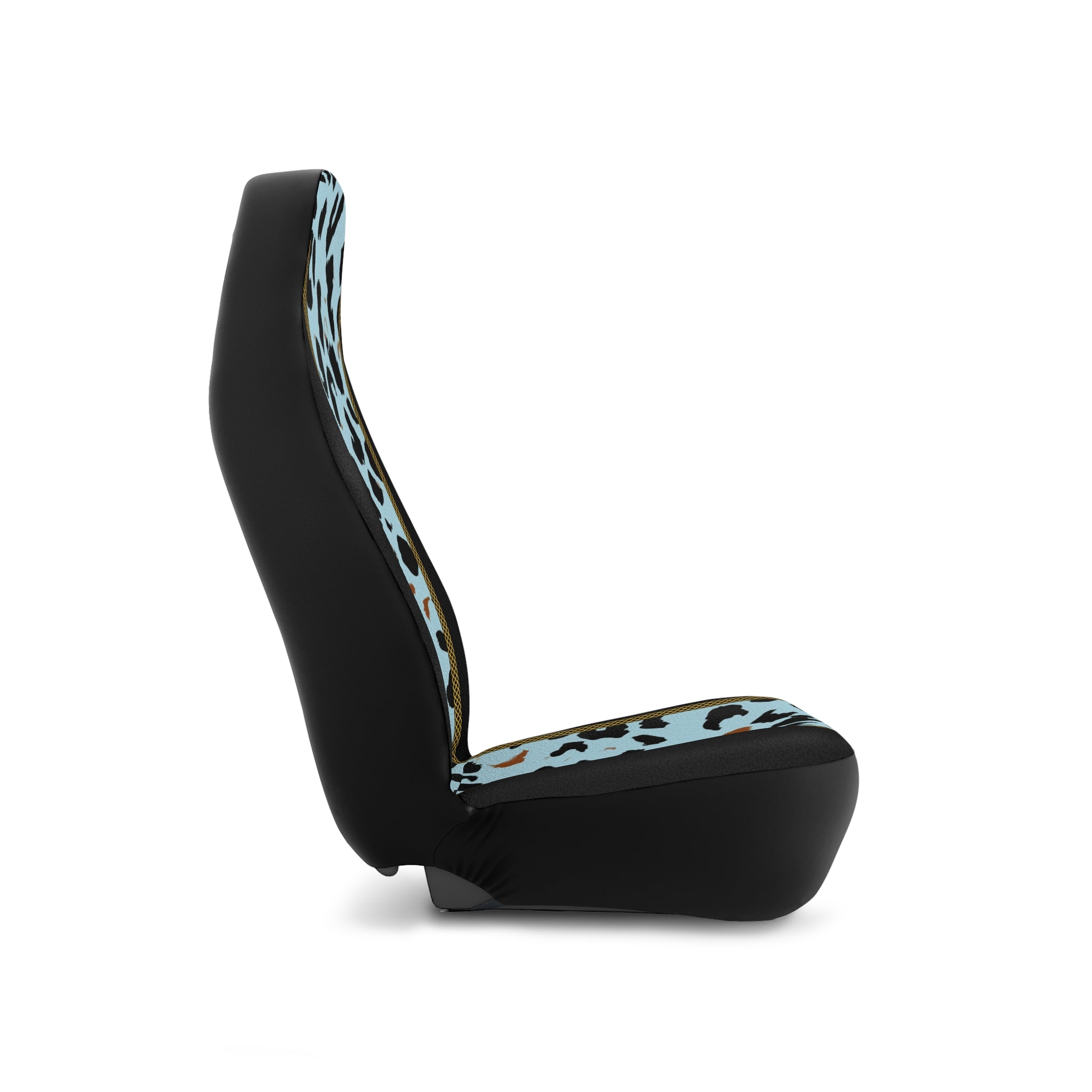 Fabled Fashion Light Blue Leopard Print with Celtic knot design Car Seat Covers