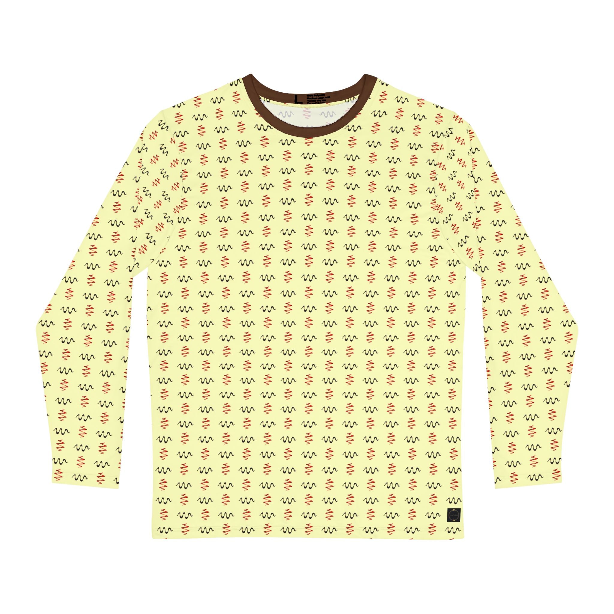 Fabled Fashion Electromagnetic wave pattern- Doc Emmett Brown in 1955 Back to the future inspired Men's Long sleeve Shirt