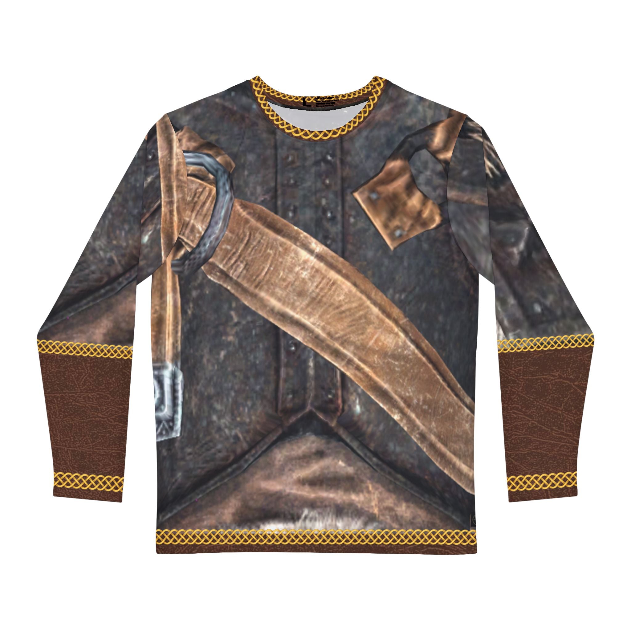 Fabled Fashion Men's Long Sleeve dragonborn Armour AOP Shirt Cosplay LARP attire