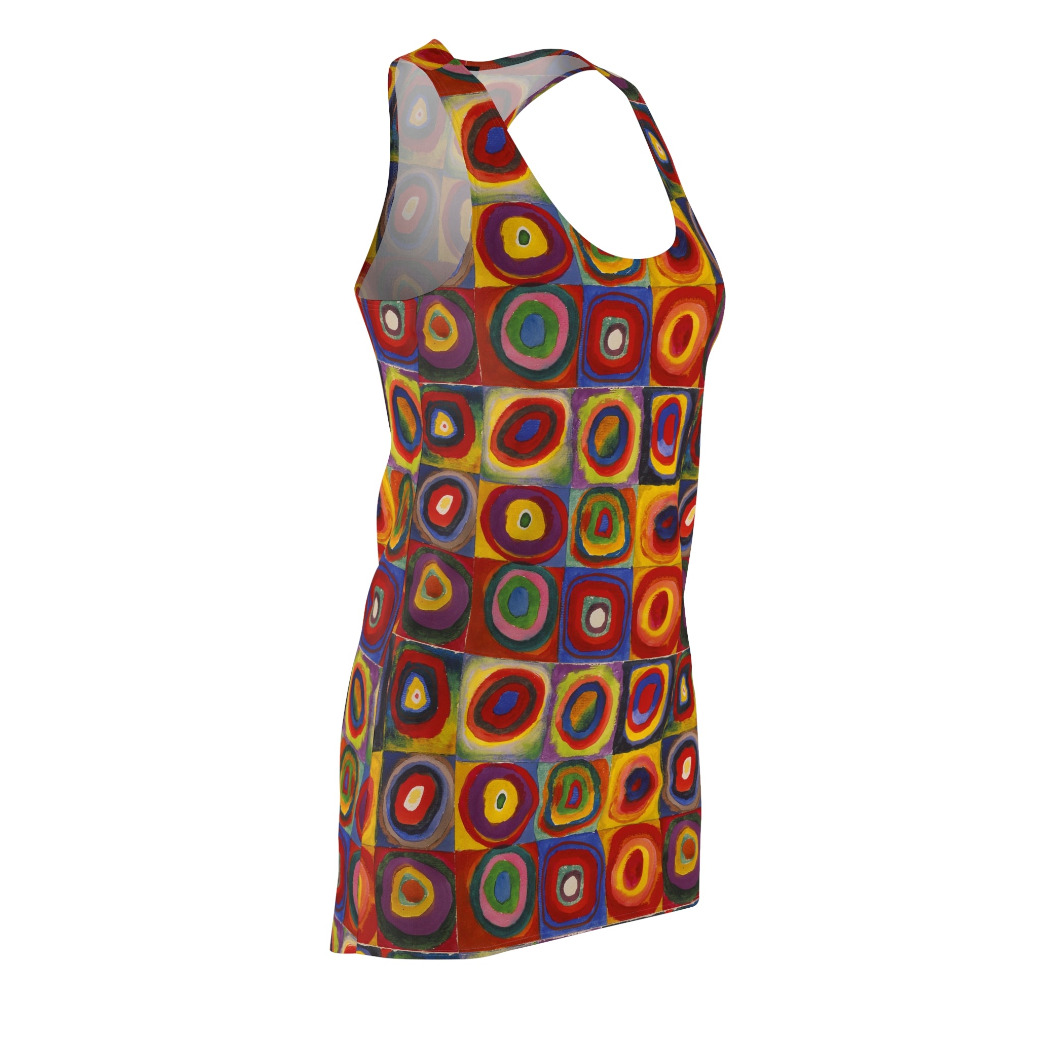 Fabled Fashion colour study by Wassily Kandinsky inspired  Women's Cut & Sew Racerback Dress (AOP)