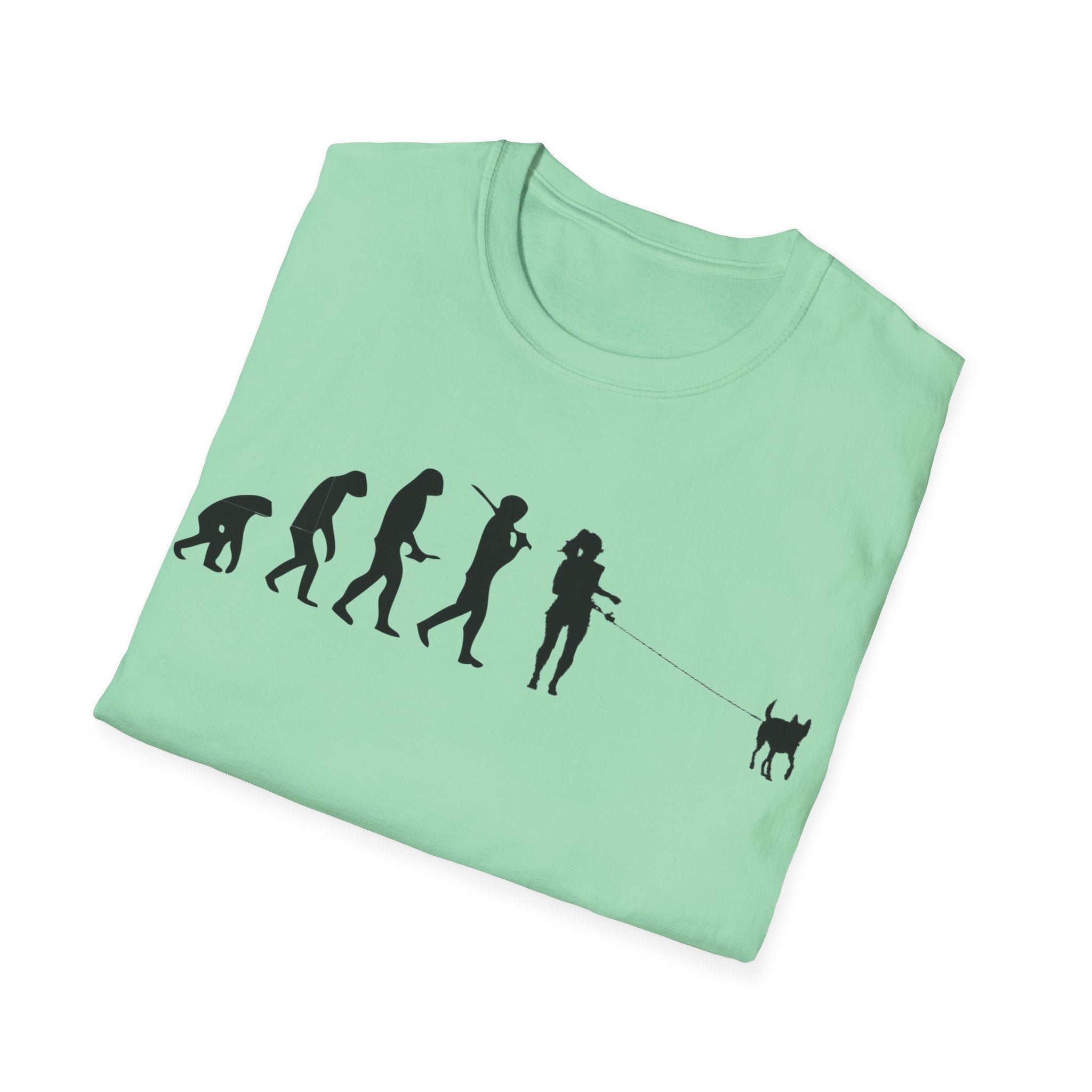 Dog walker evolution Unisex Softstyle T-Shirt