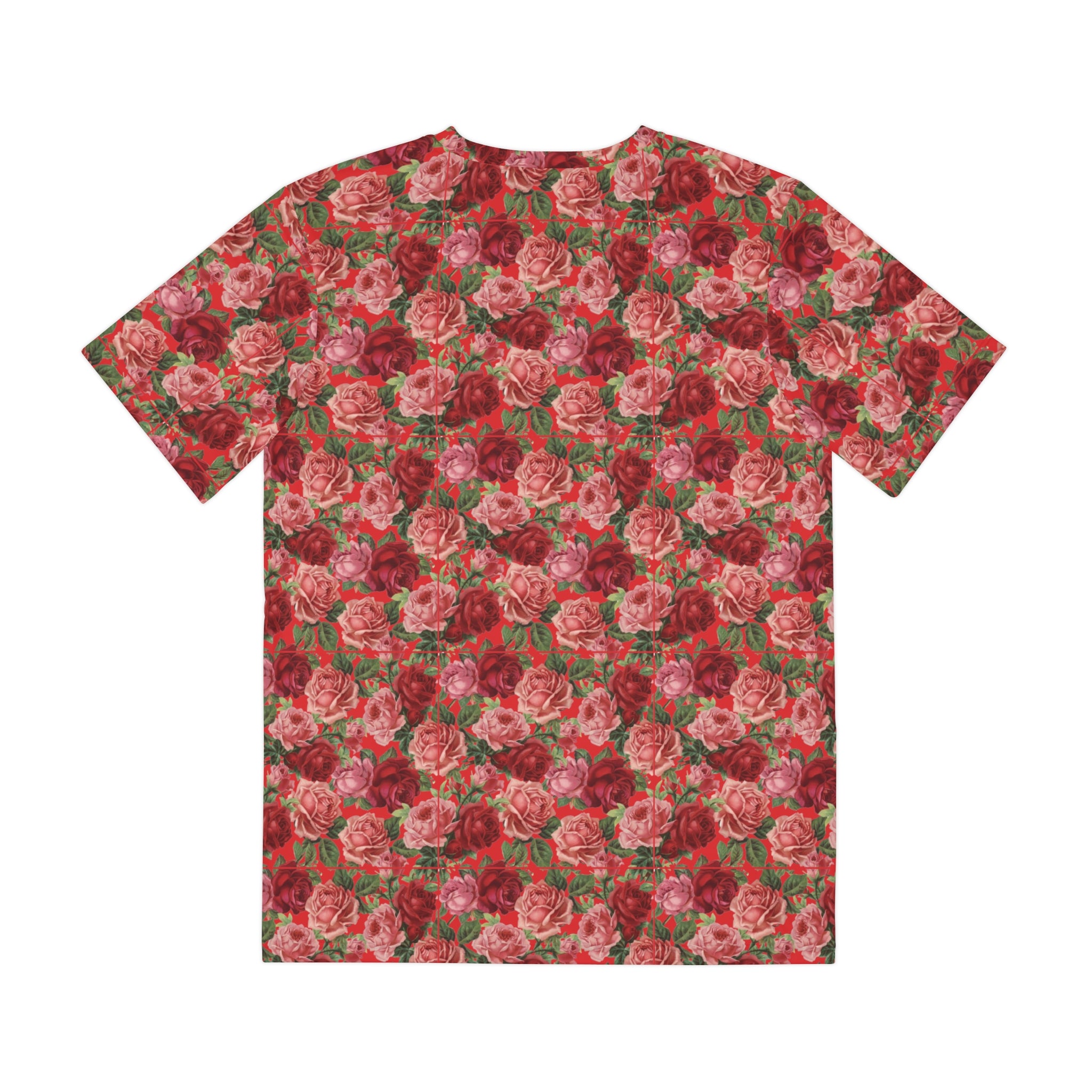 Fabled Fashion Flowerprint series Red roses Men's Polyester Tee (AOP)