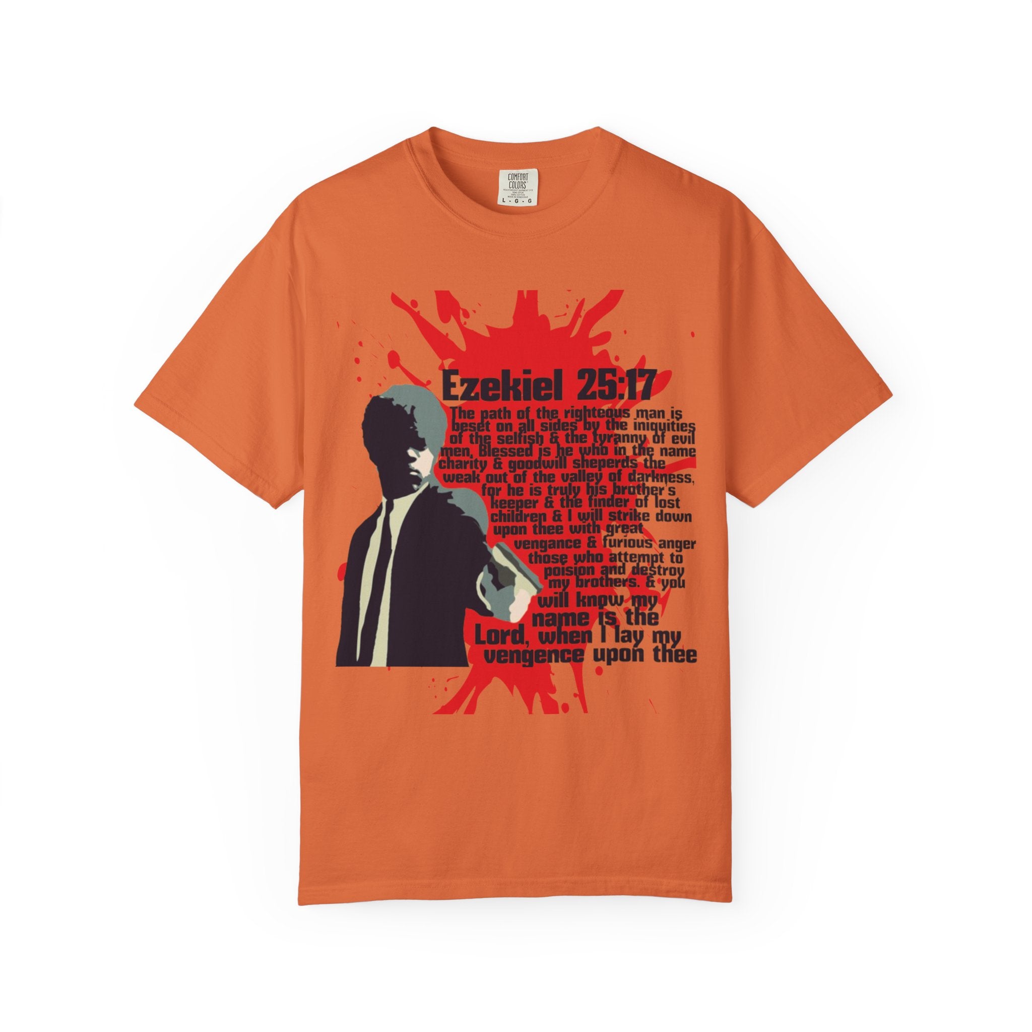 Pulp Fiction inspired Ezekiel 25:17 Unisex Garment-Dyed T-shirt
