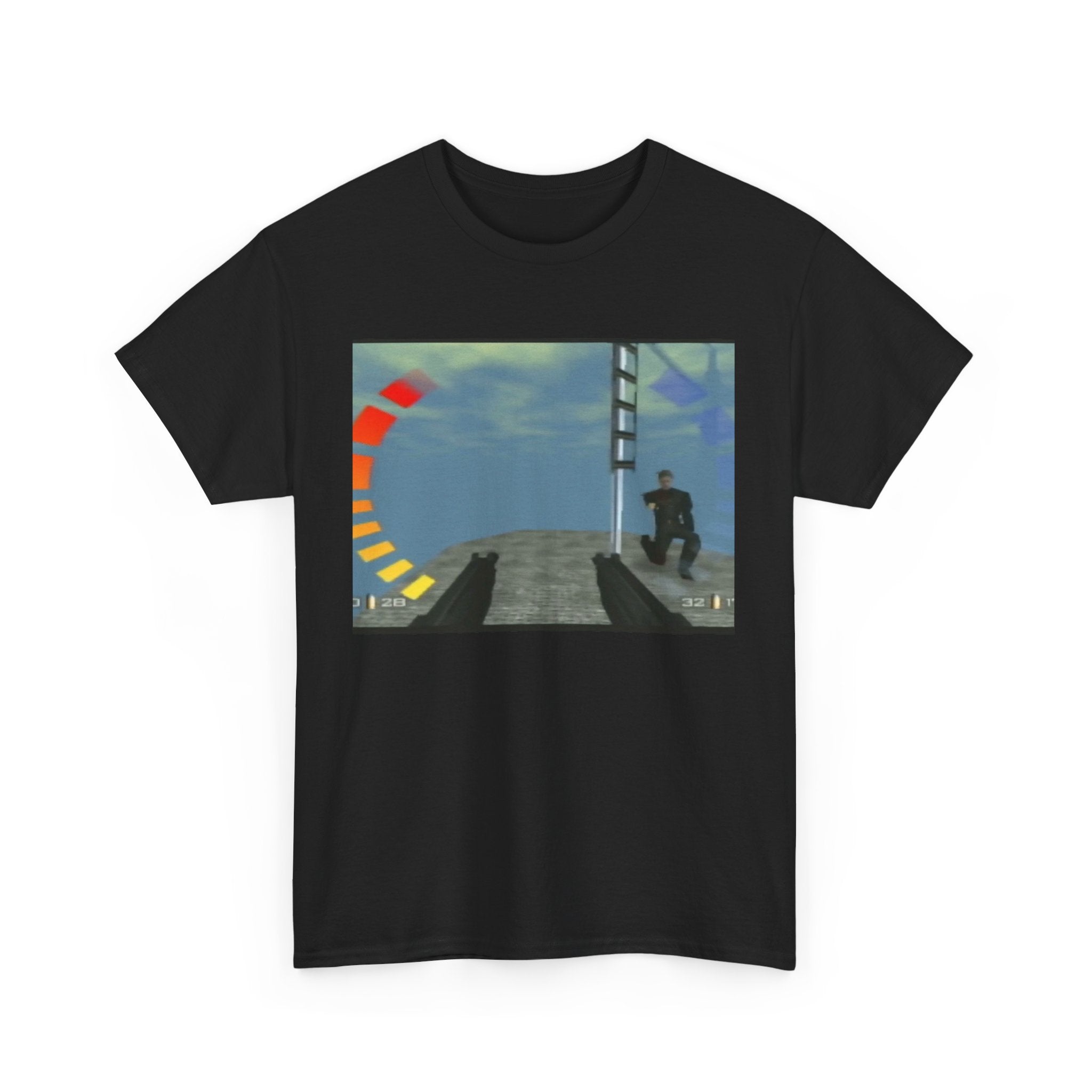 Goldeneye game end scene Unisex Heavy Cotton Tee. Gamer t shirt