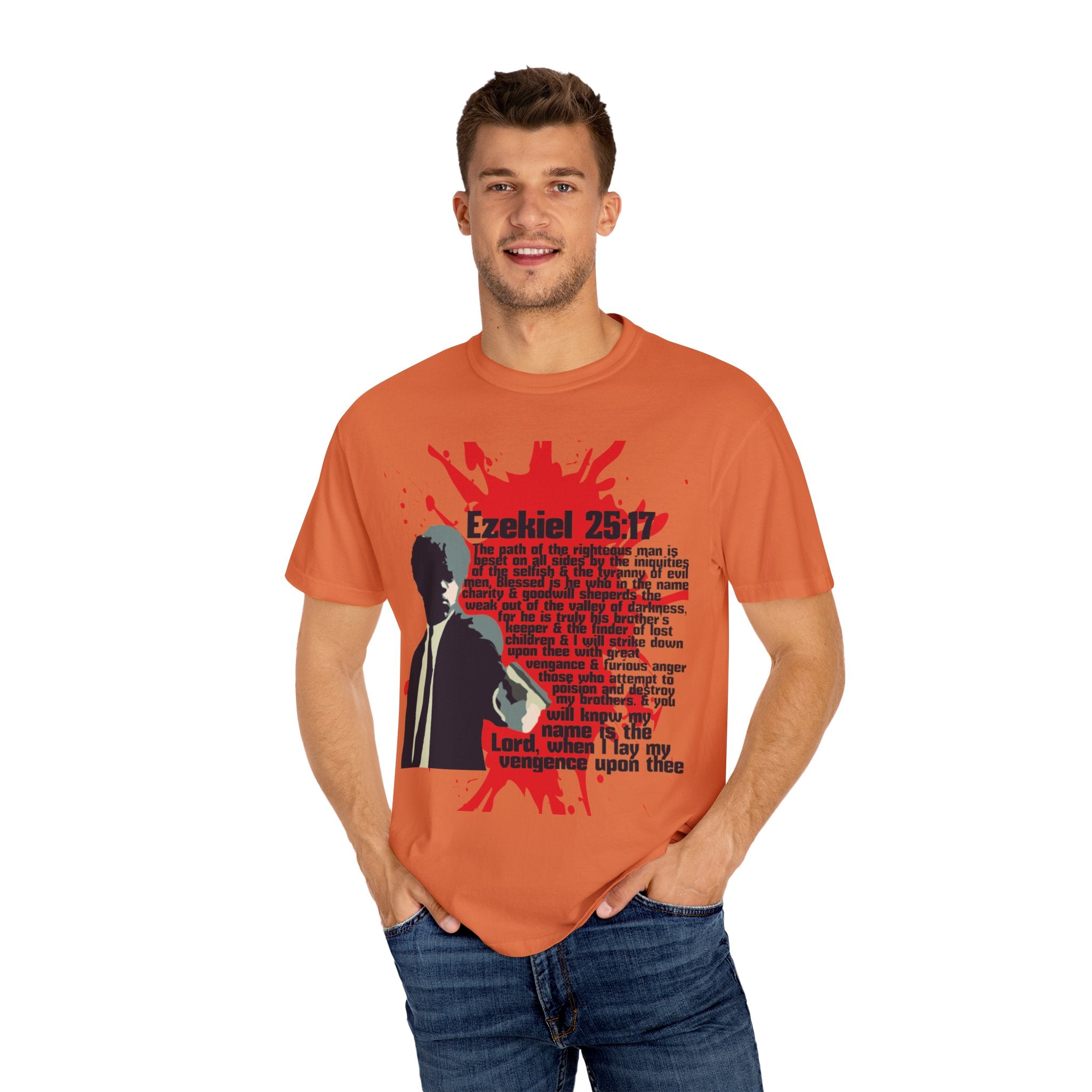 Pulp Fiction inspired Ezekiel 25:17 Unisex Garment-Dyed T-shirt