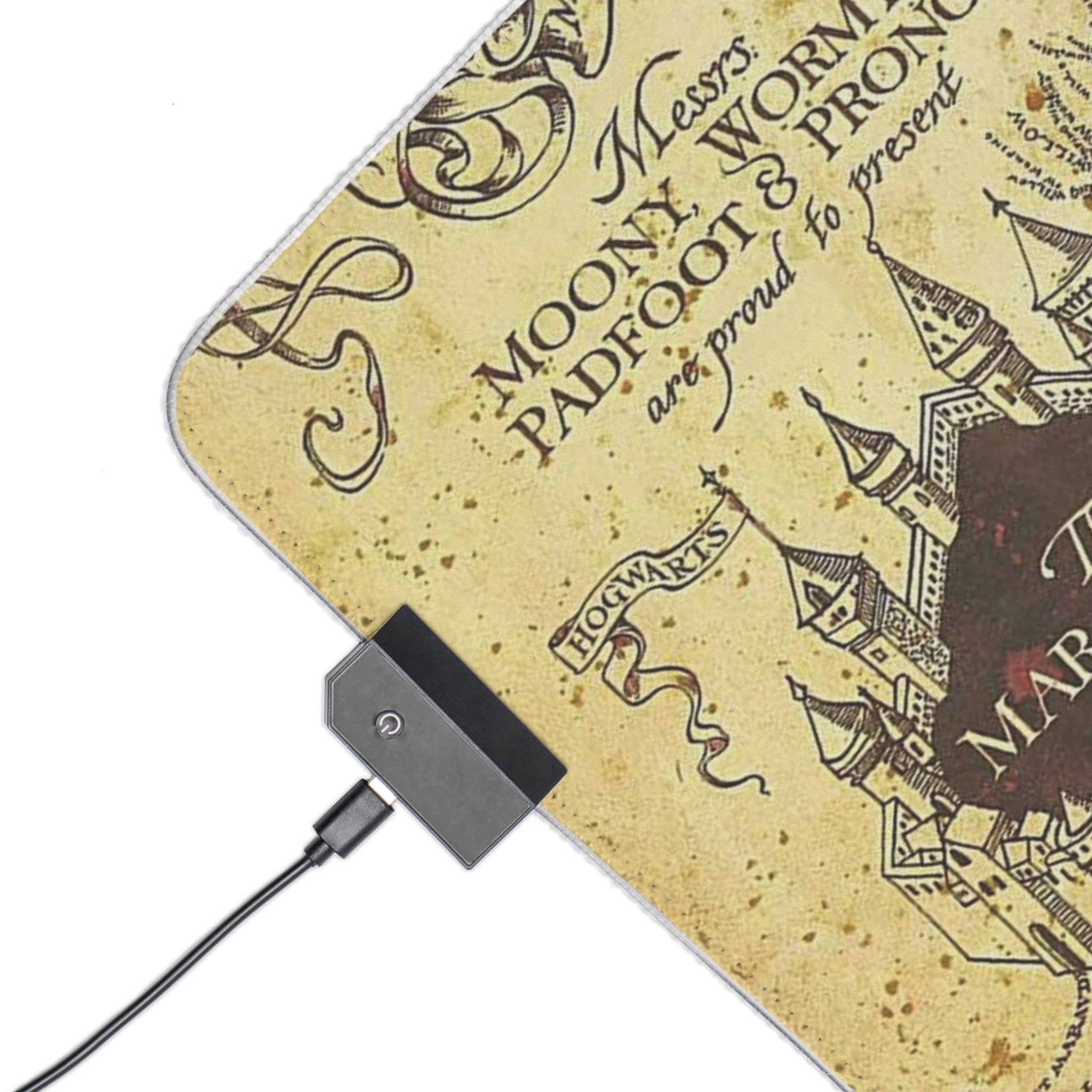 Harry Potter inspired Marauders map LED Gaming Mouse Pad