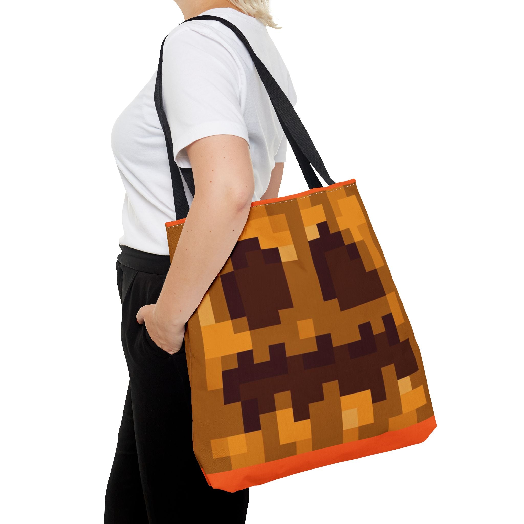 Minecraft Jack O Lantern inspired pumpkin Tote Bag (AOP) Perfect for  Halloween