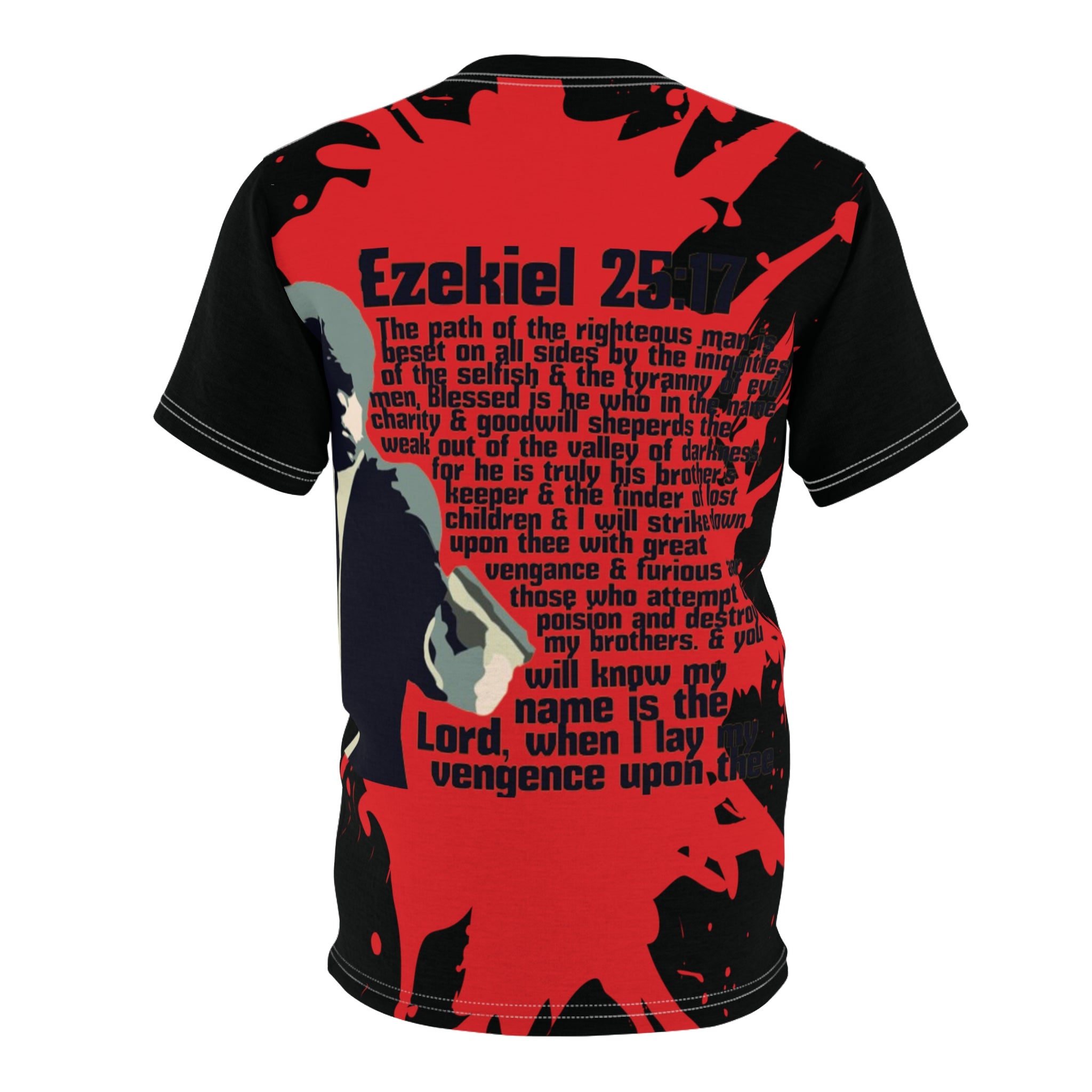 Pulp Fiction inspired Ezekiel 25:17  Unisex Cut & Sew Tee (AOP)