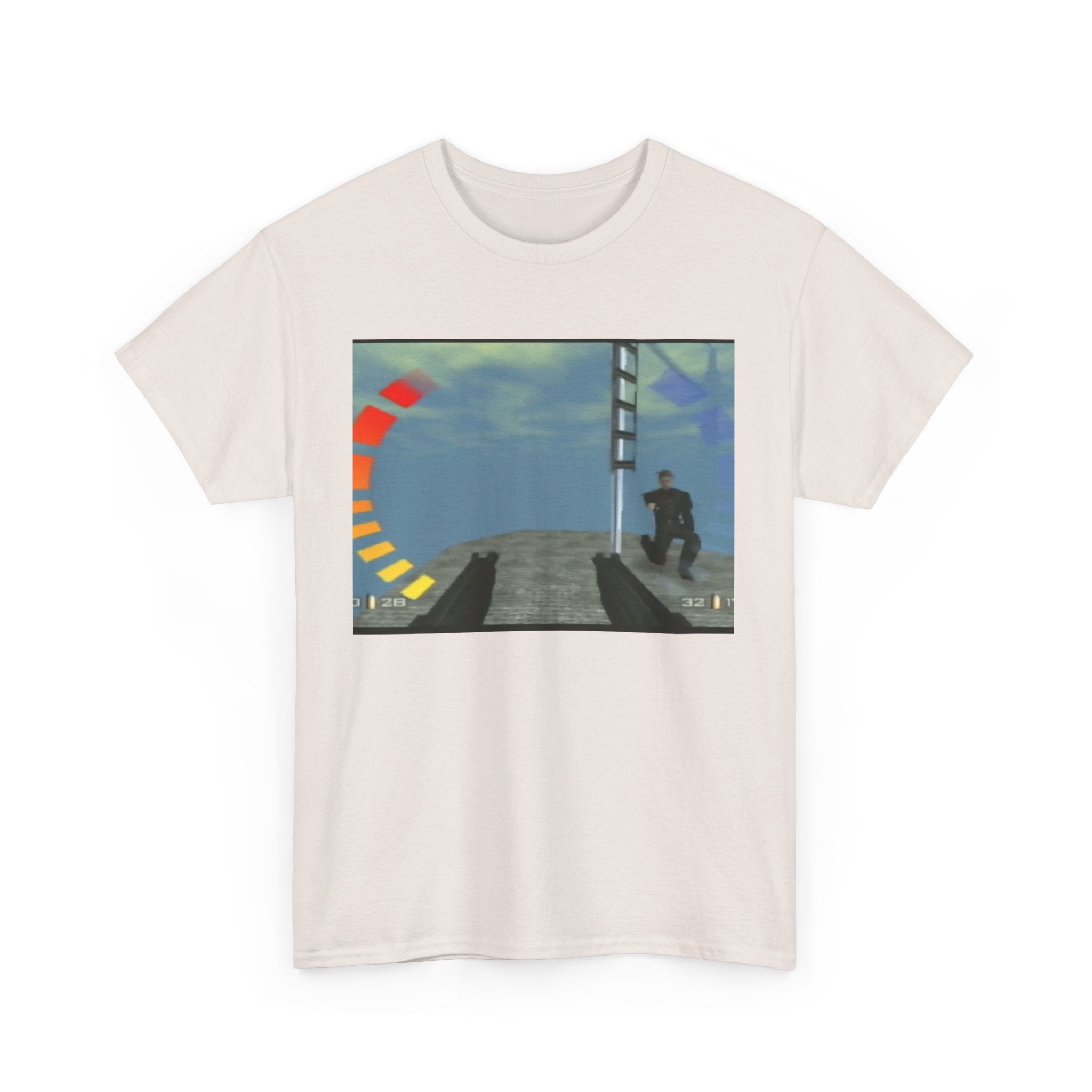 Goldeneye game end scene Unisex Heavy Cotton Tee. Gamer t shirt