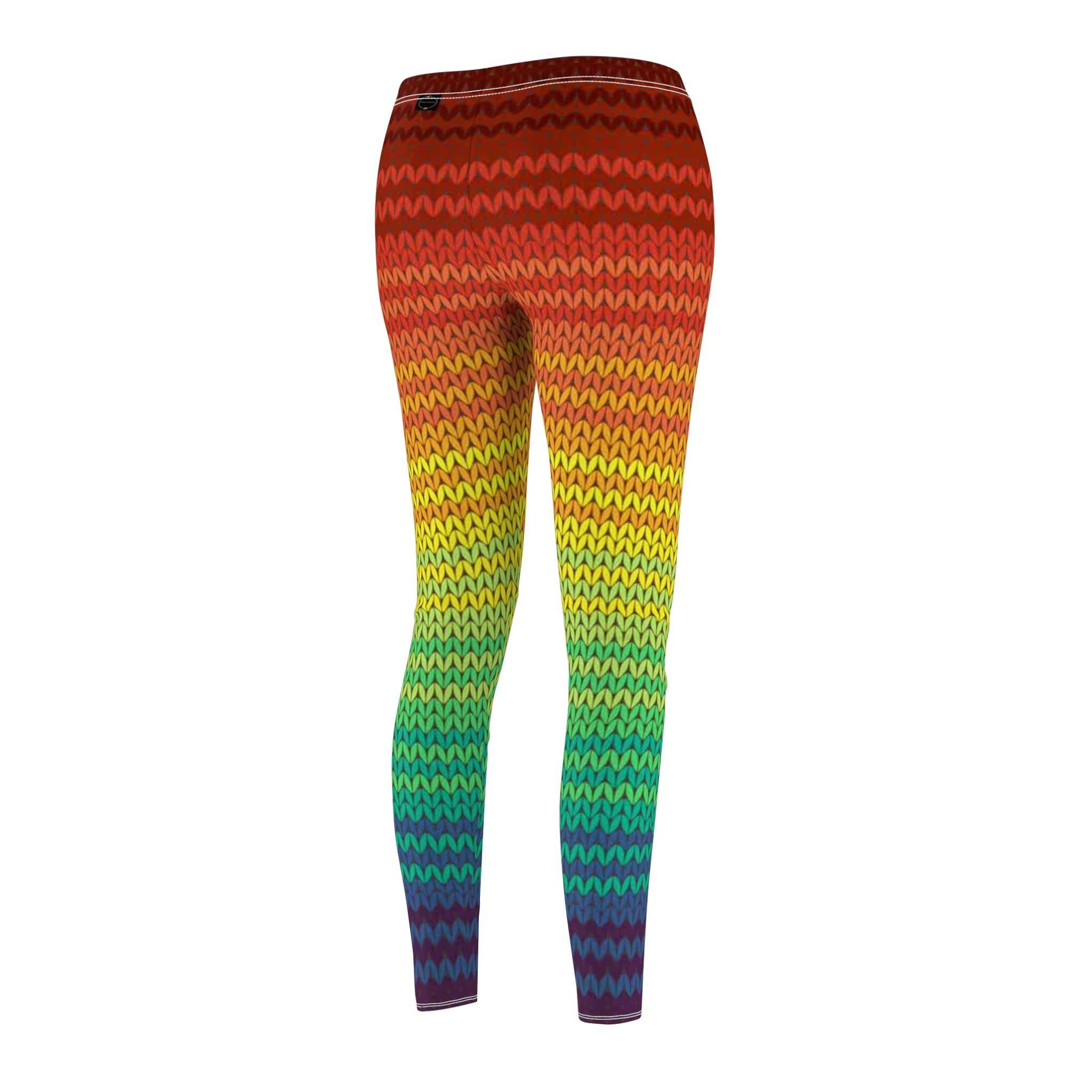 Fabled Fashion Mexican Poncho knit effect Women's Cut & Sew Casual Leggings (AOP)