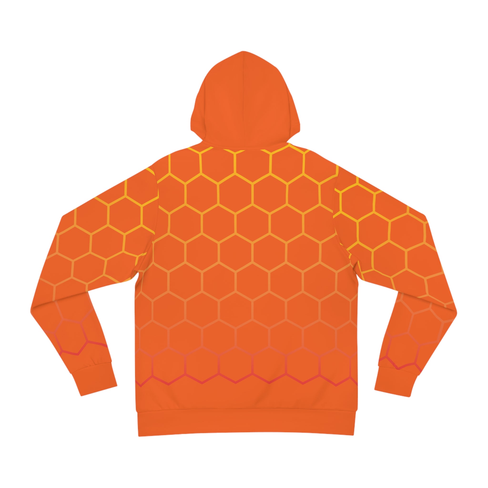 Orange Honeycomb Fashion Hoodie from Fabled Fashion