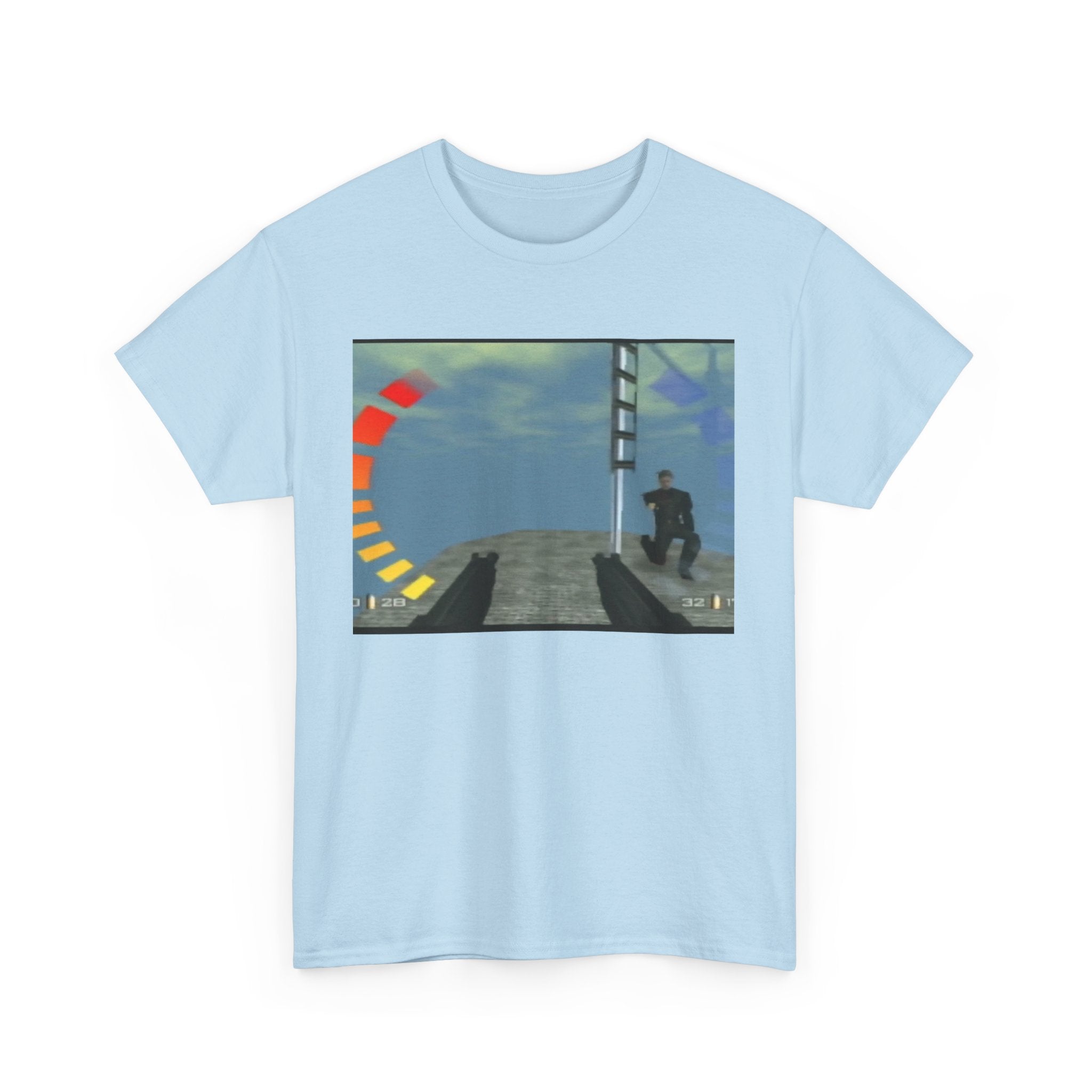 Goldeneye game end scene Unisex Heavy Cotton Tee. Gamer t shirt