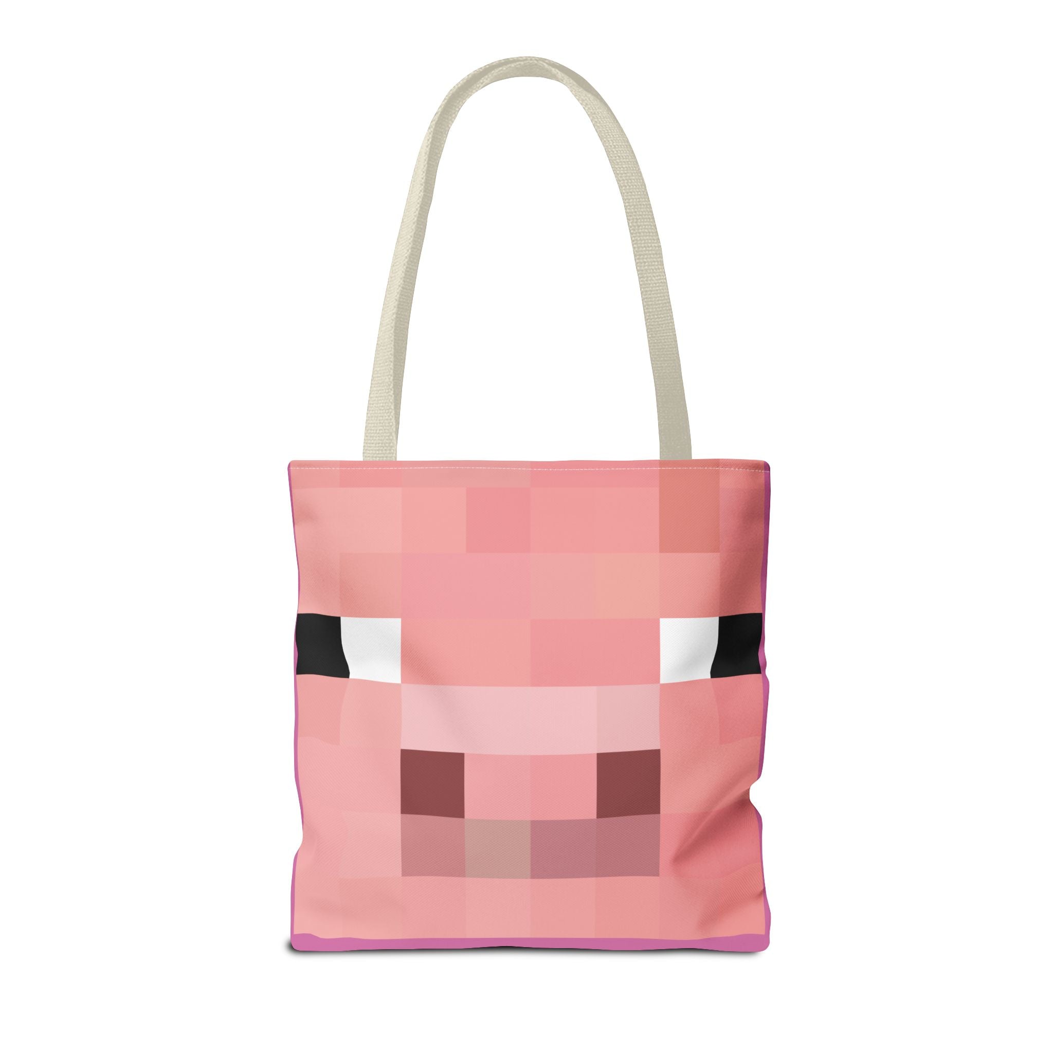 Minecraft inspired Pig Tote Bag (AOP) Perfect for  Halloween