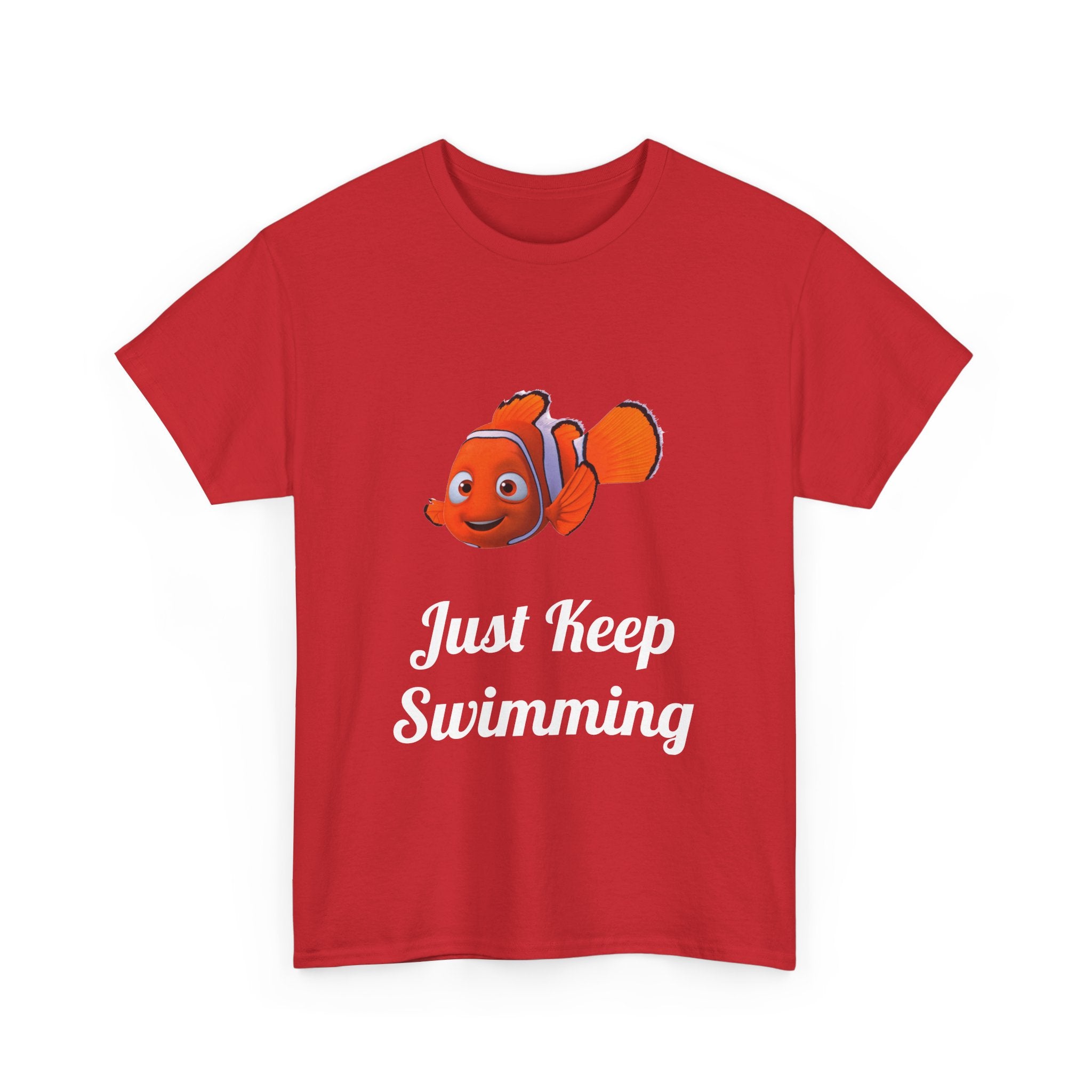 Nemo 'Just Keep Swimming' Unisex Funny Motivational Heavy Cotton Tee