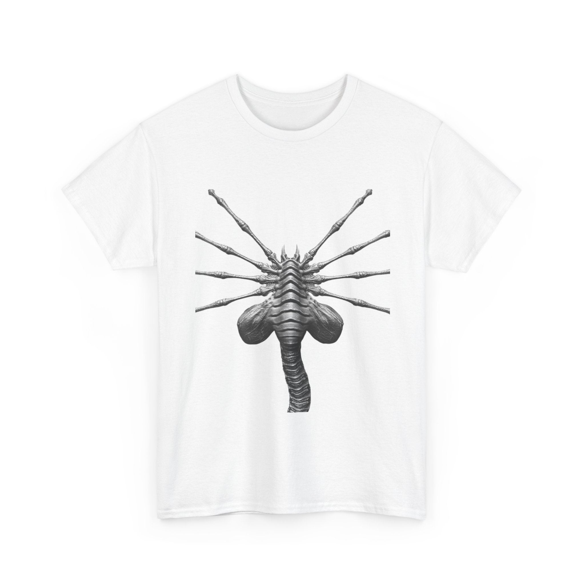 Eerie Art Unisex Heavy Cotton Tee, Unique Graphic Tee, Unisex Shirt, Edgy Casual Wear, Gift for Art Lovers, Statement T-Shirt