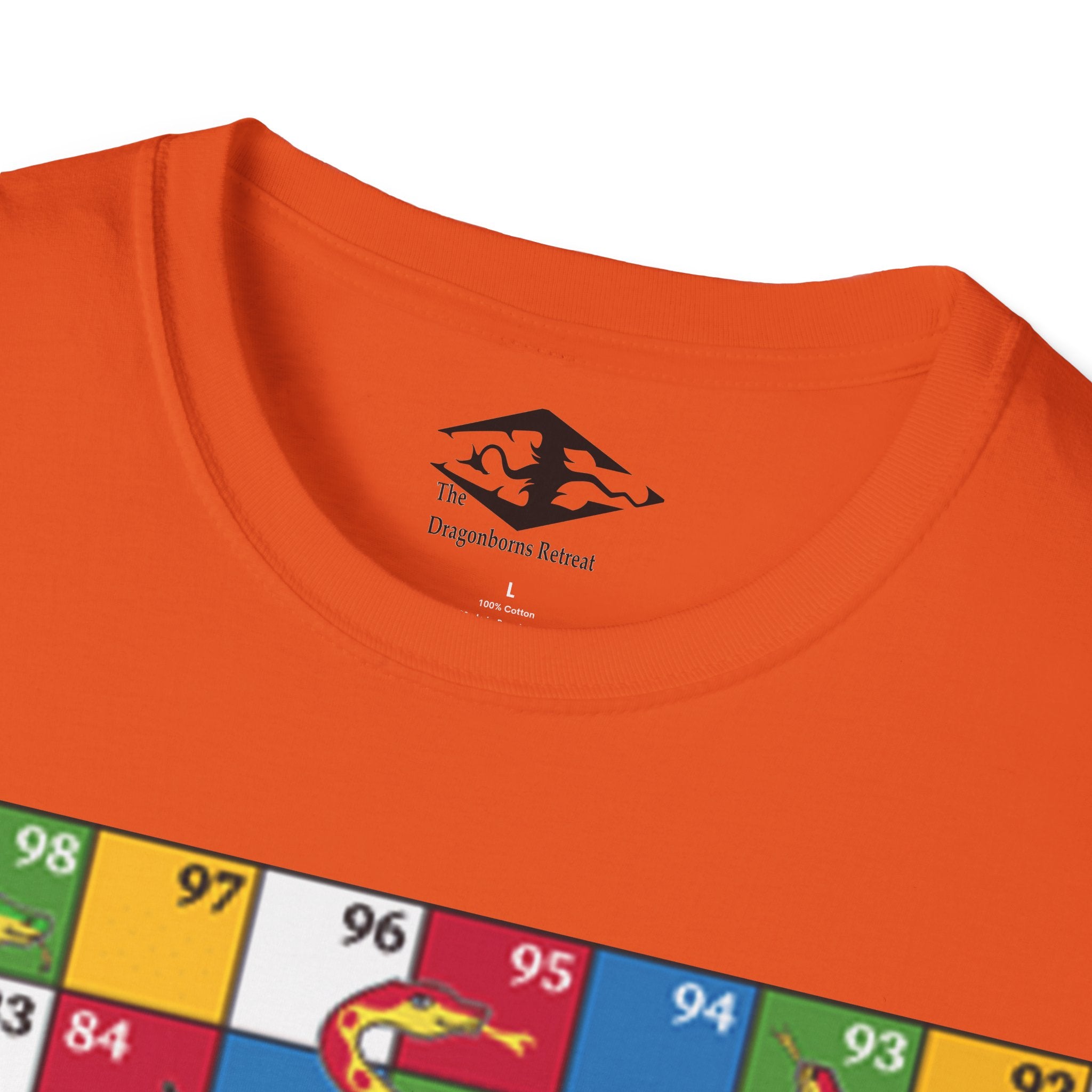 Travel Snakes and Ladders Board Unisex Softstyle T-Shirt (pieces not included)
