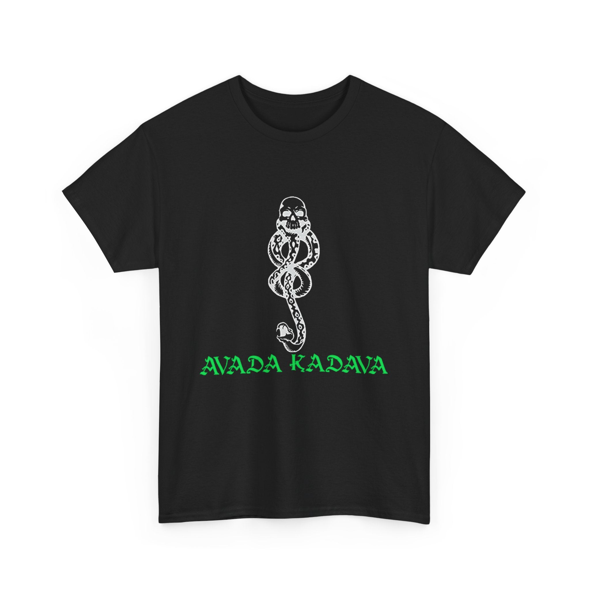 Harry Potter inspired Death Eater Voldemort AVADA KADAVA Unisex Heavy Cotton Tee