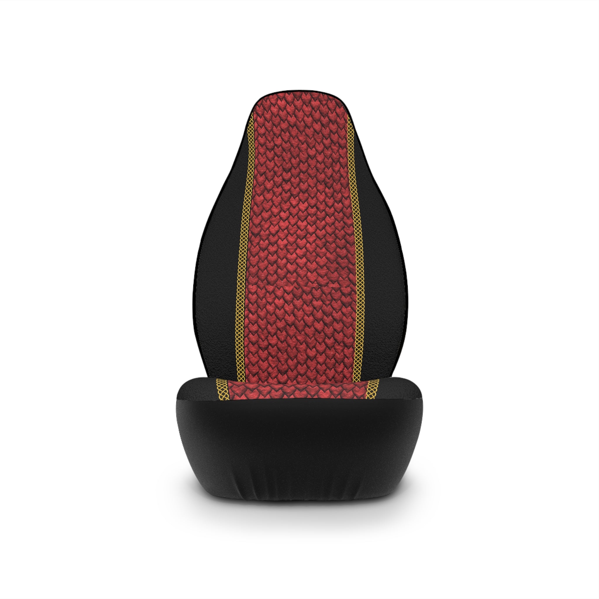 Fabled Fashion Red Dragon-skin and Celtic knot print Car Seat Covers
