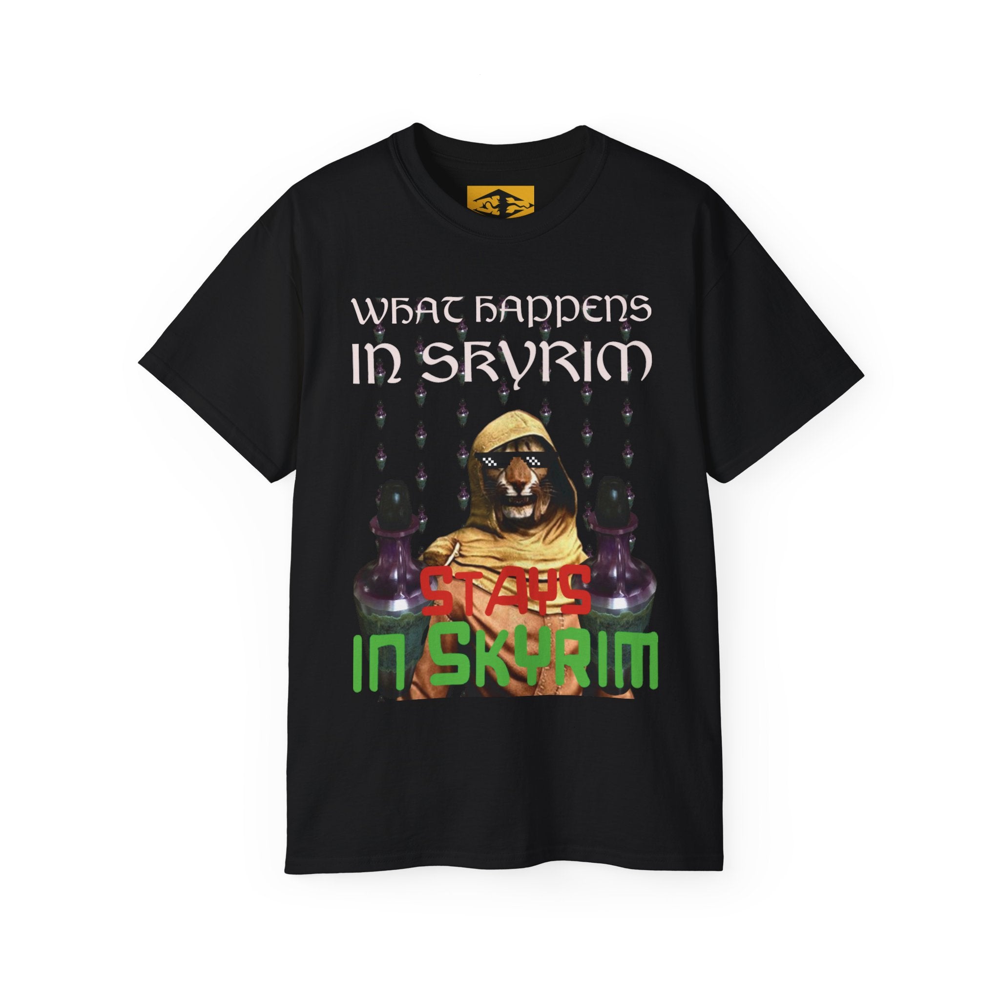 What happens in Skyrim stays in Skyrim Skooma inspired Unisex Ultra Cotton Tee