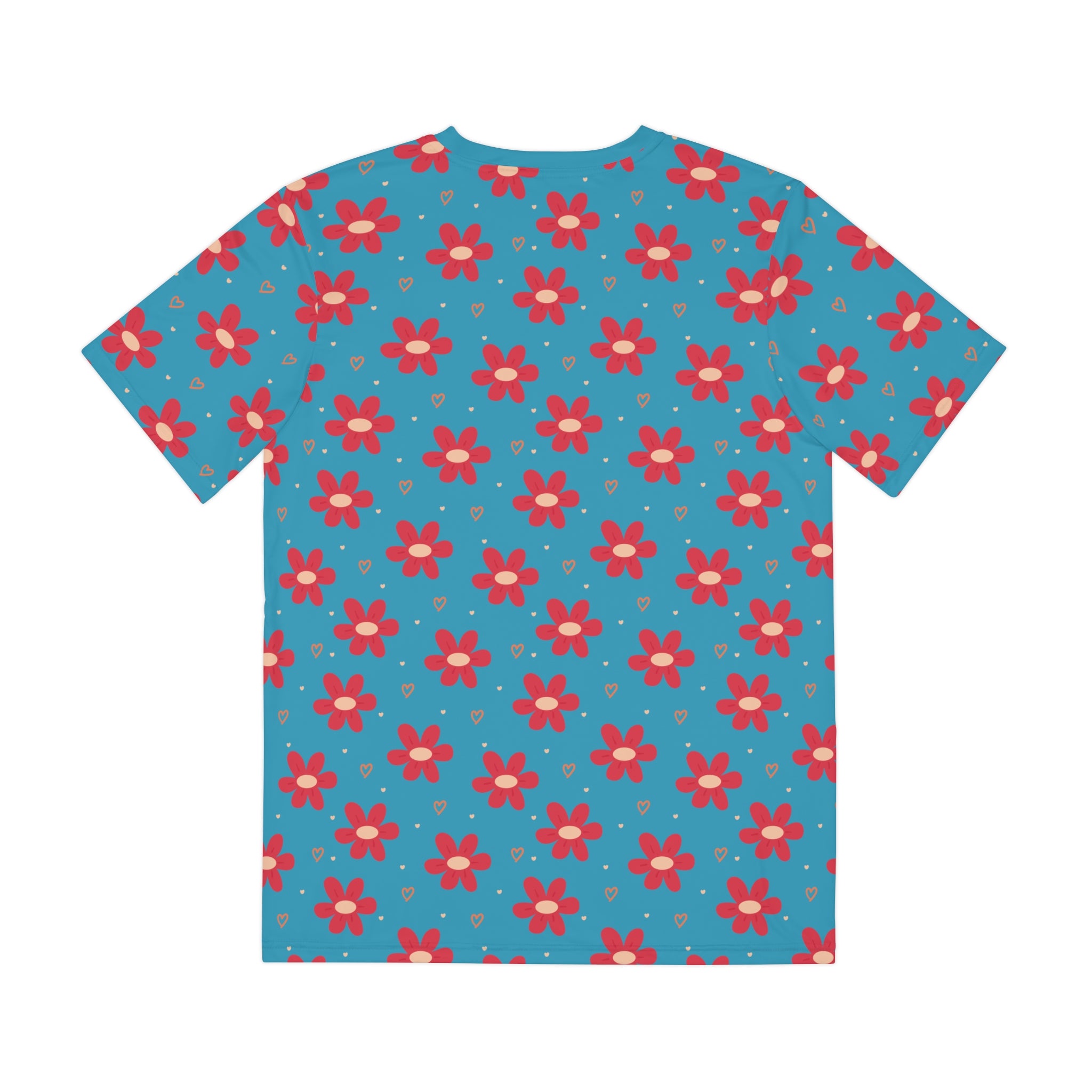 Fabled Fashion Flowerprint series blue/pink Men's Polyester Tee (AOP)