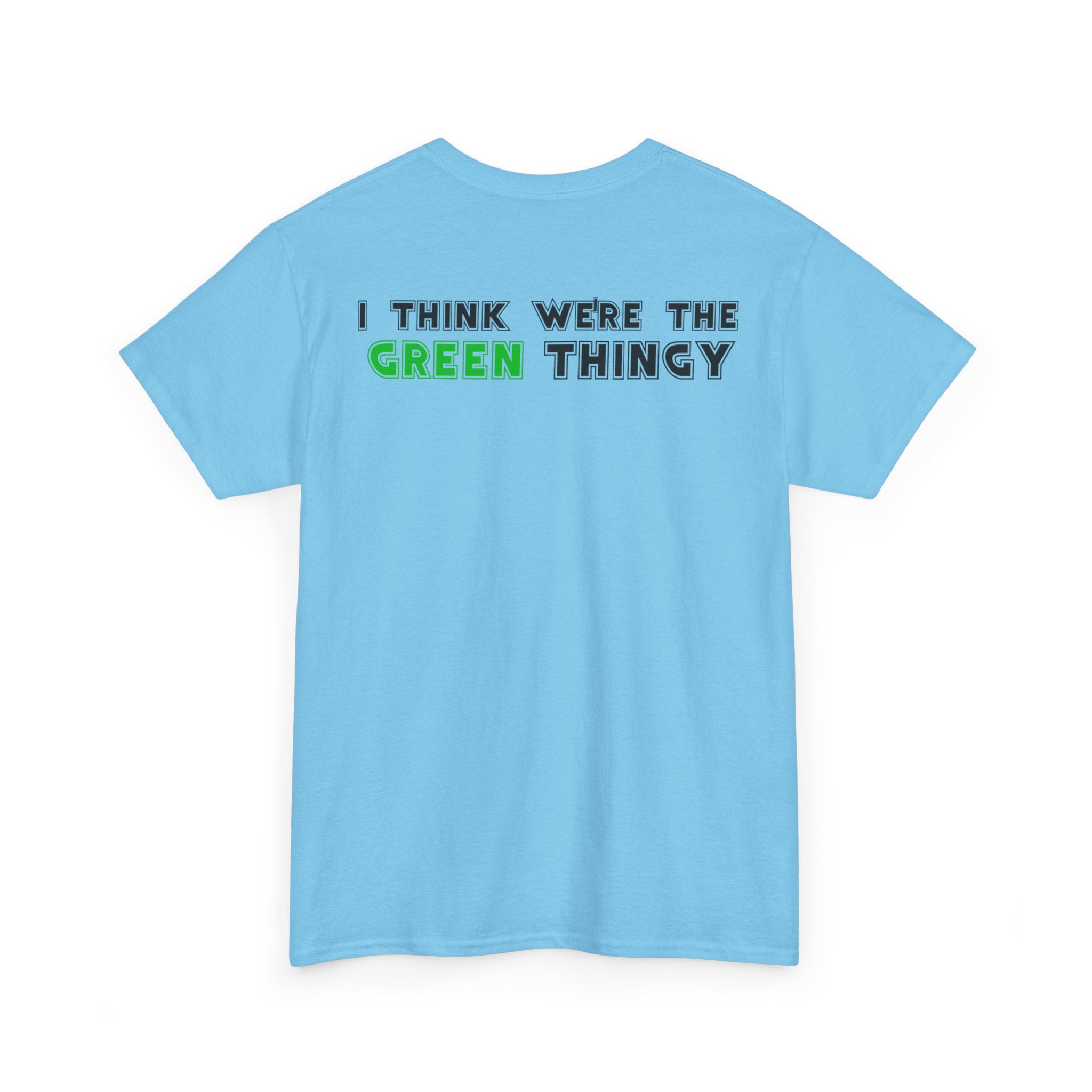 Red Thingy moving towards the Green thingy Funny Unisex Heavy Cotton Tee