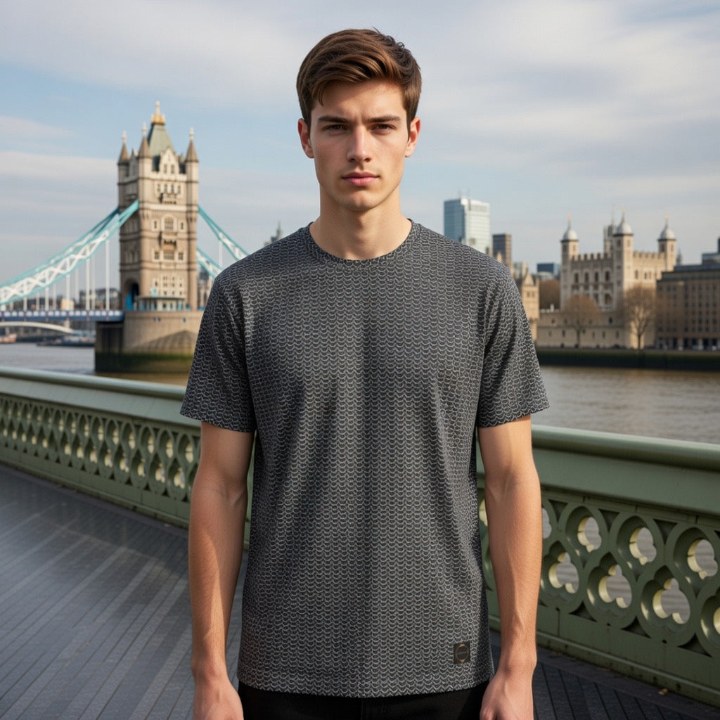 Fabled Fashion Chainmail effect Men's Polyester Tee (AOP)