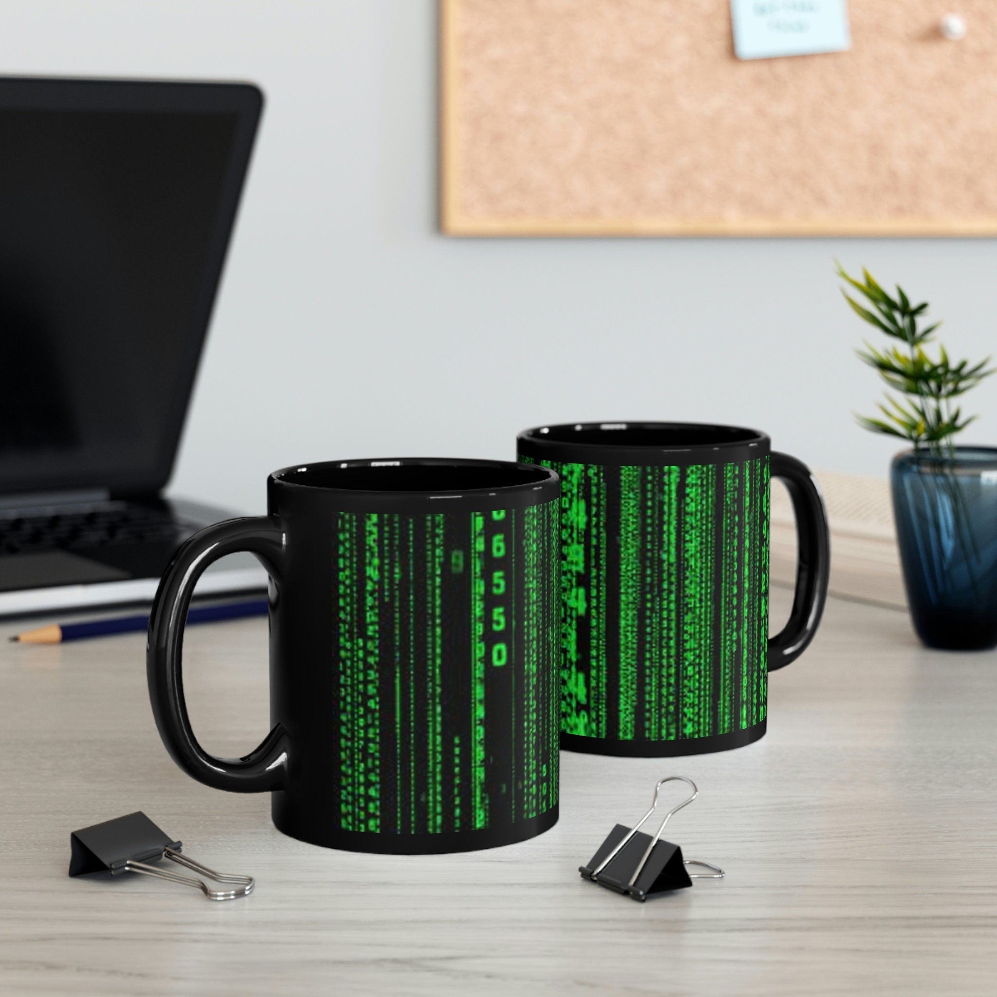 Matrix code 11oz Black Mug