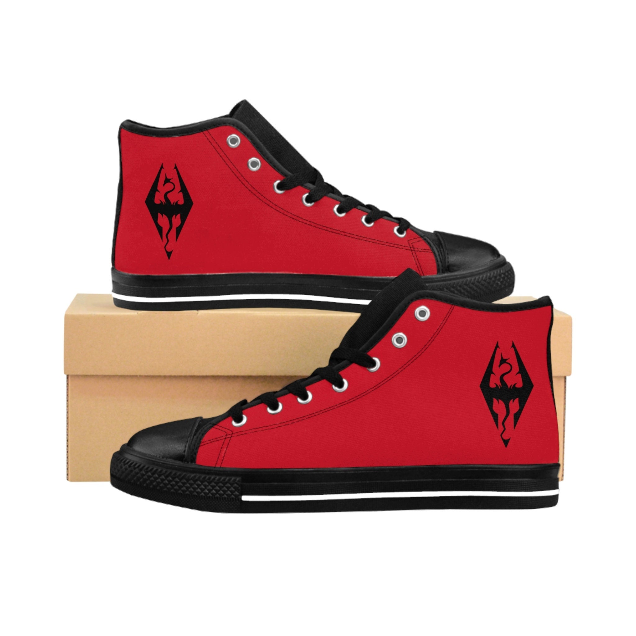 Dragonborn Women's Classic Sneakers (Red)