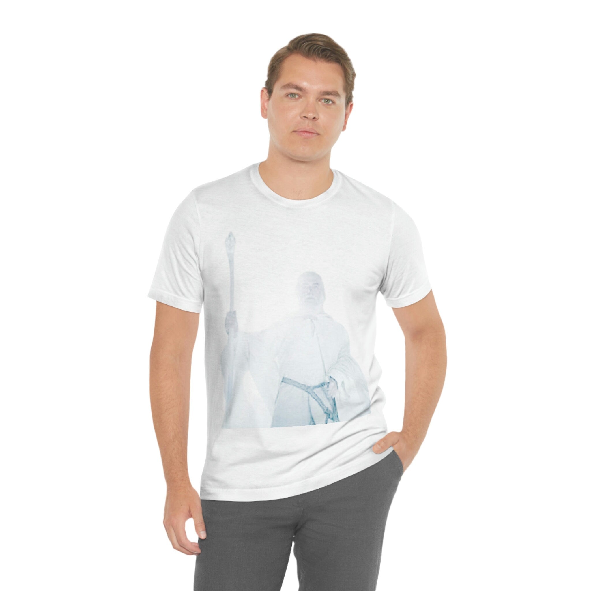 Gandalf the white Lord of the Rings inspired Unisex Jersey Short Sleeve Tee