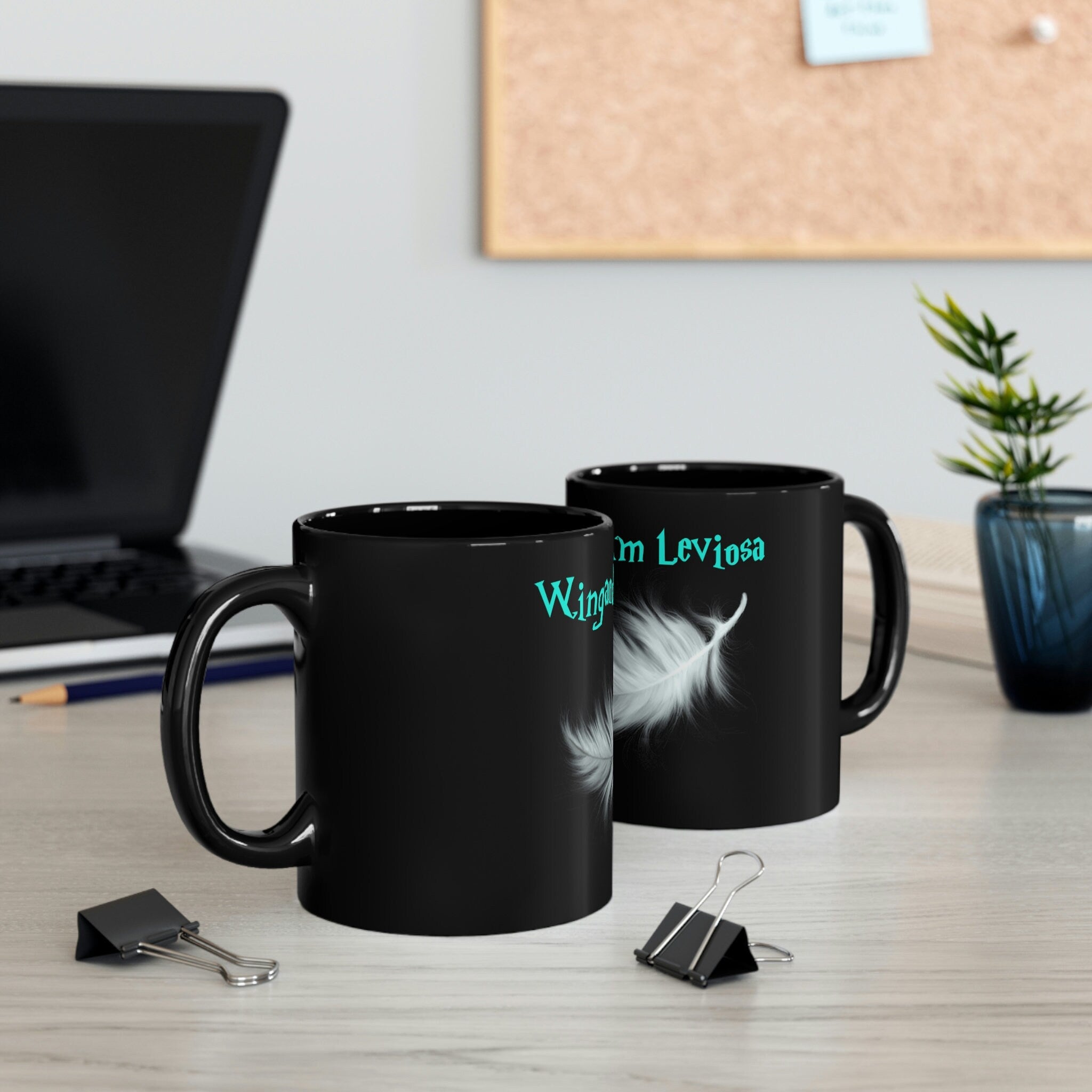 Harry Potter inspired 'Wingardium Leviosa' 11oz Black Mug