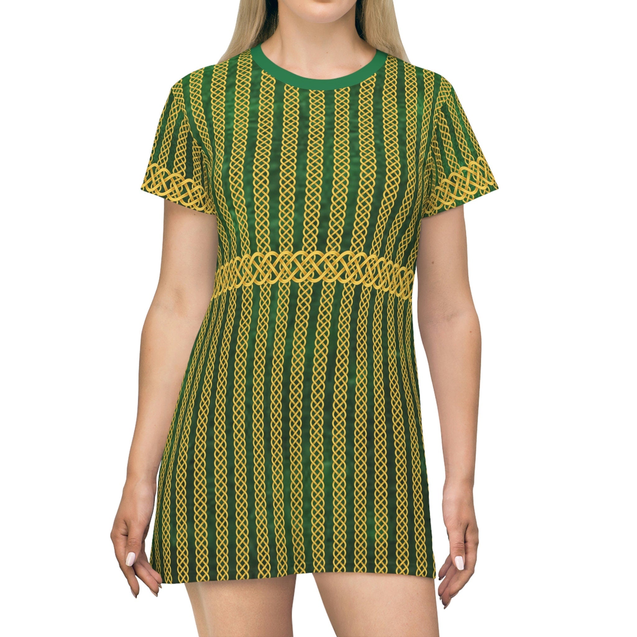 Fabled Fashion Celtic Knot Medieval fashion All Over Print T-Shirt Dress