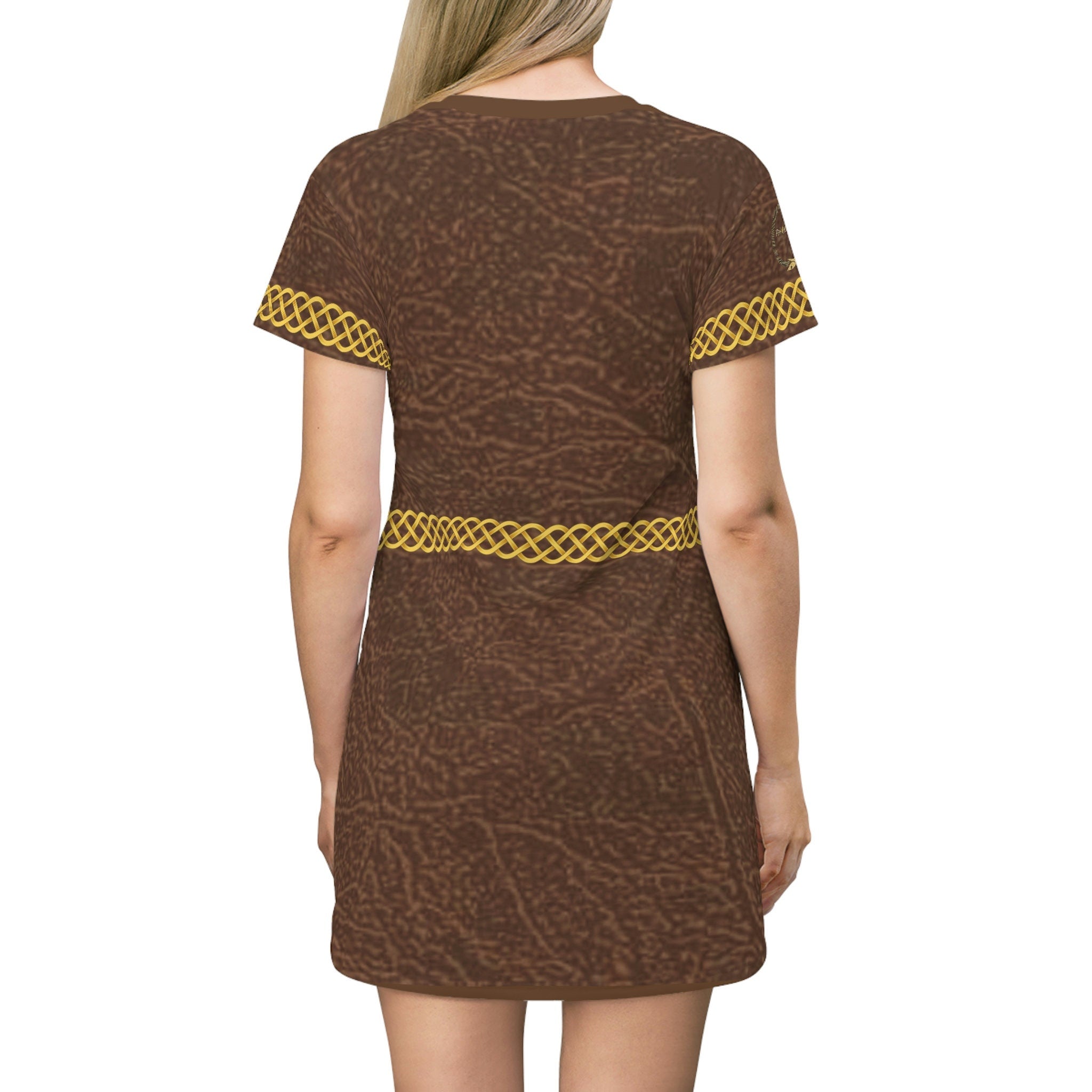 Fabled Fashion Leather effect Celtic knot  Medieval fashion All Over Print T-Shirt Dress