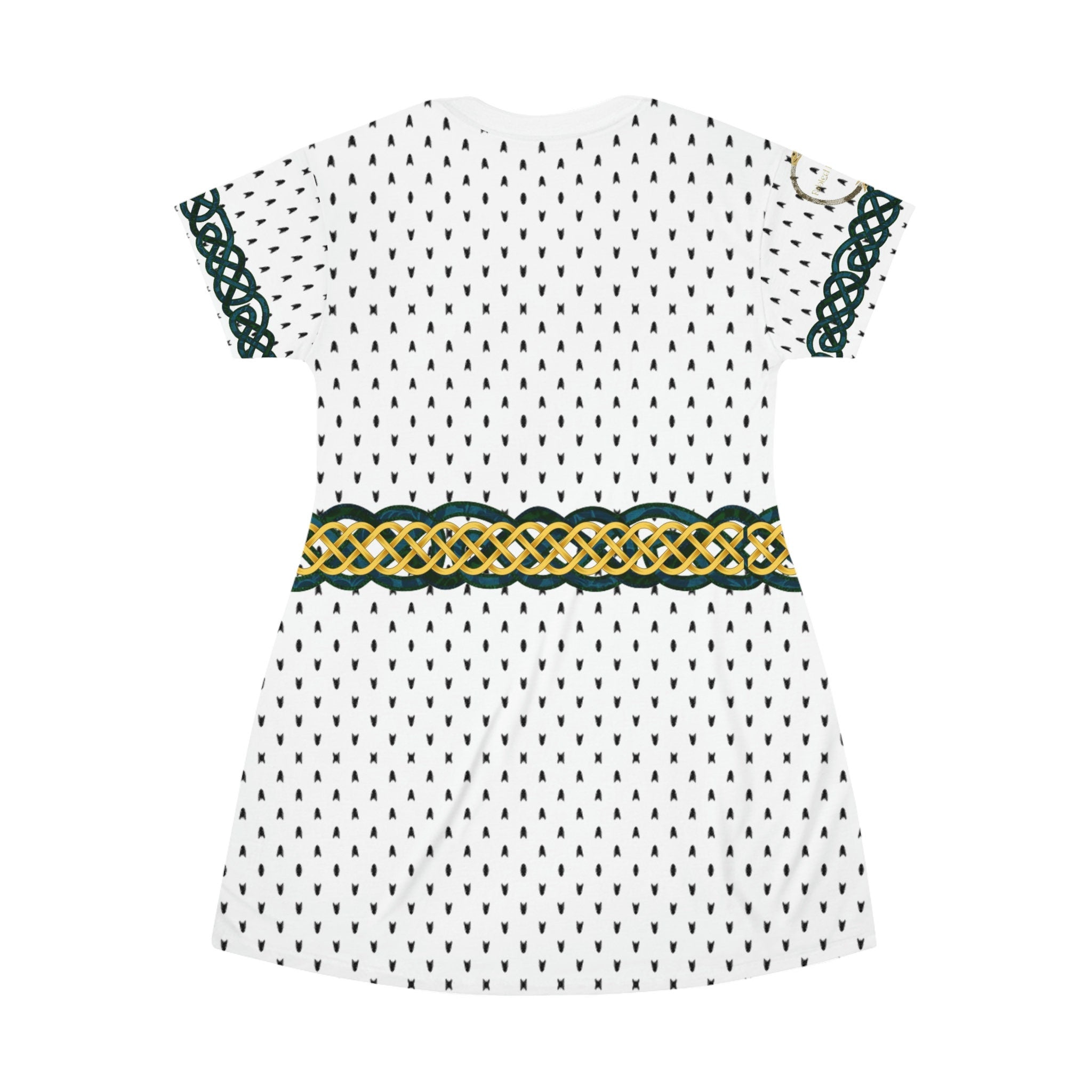 Fabled Fashion Celtic knot Ermine Medieval fashion All Over Print T-Shirt Dress