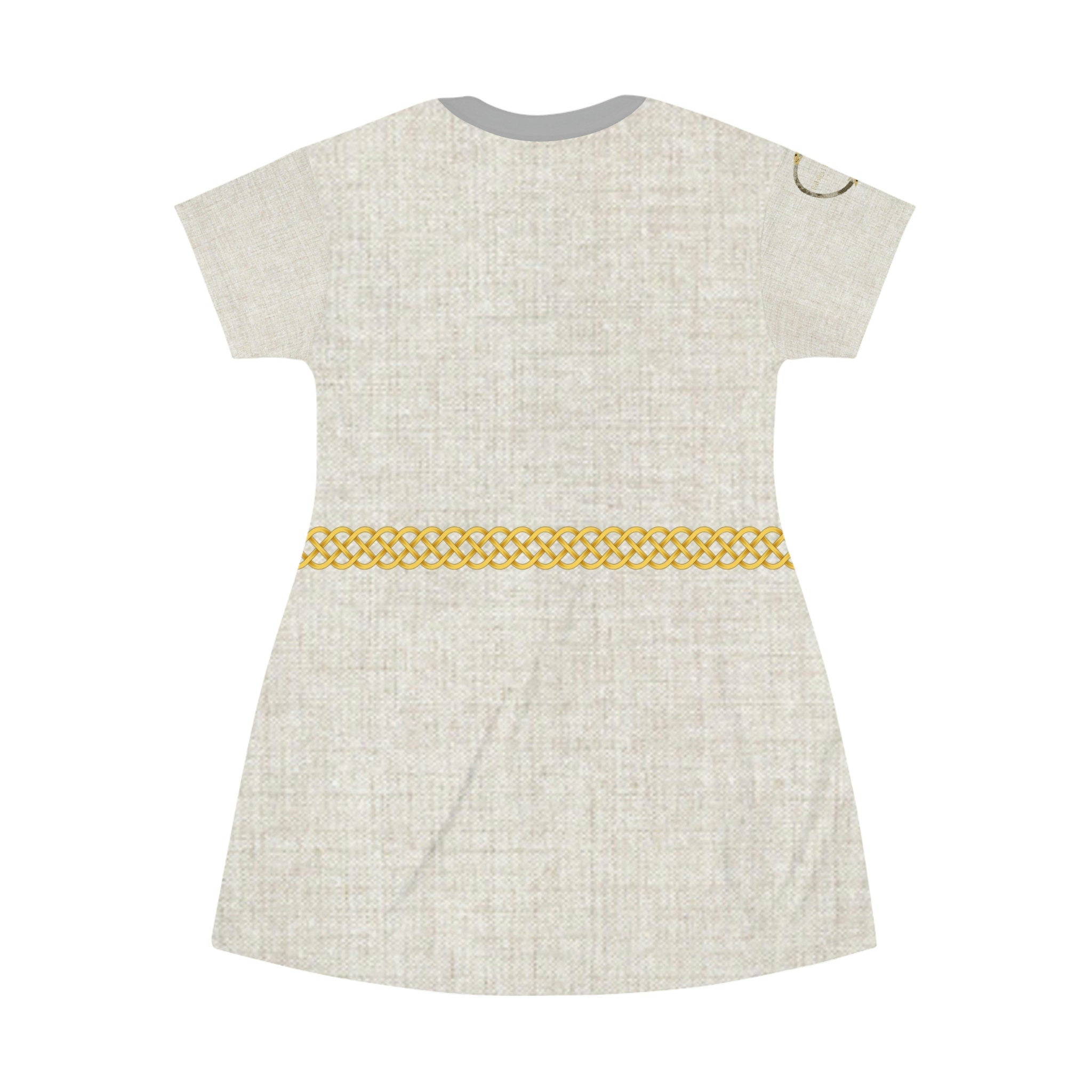 Fabled Fashion Celtic Knot Linen effect Medieval Fashions All Over Print Spring/Summer T-Shirt Dress