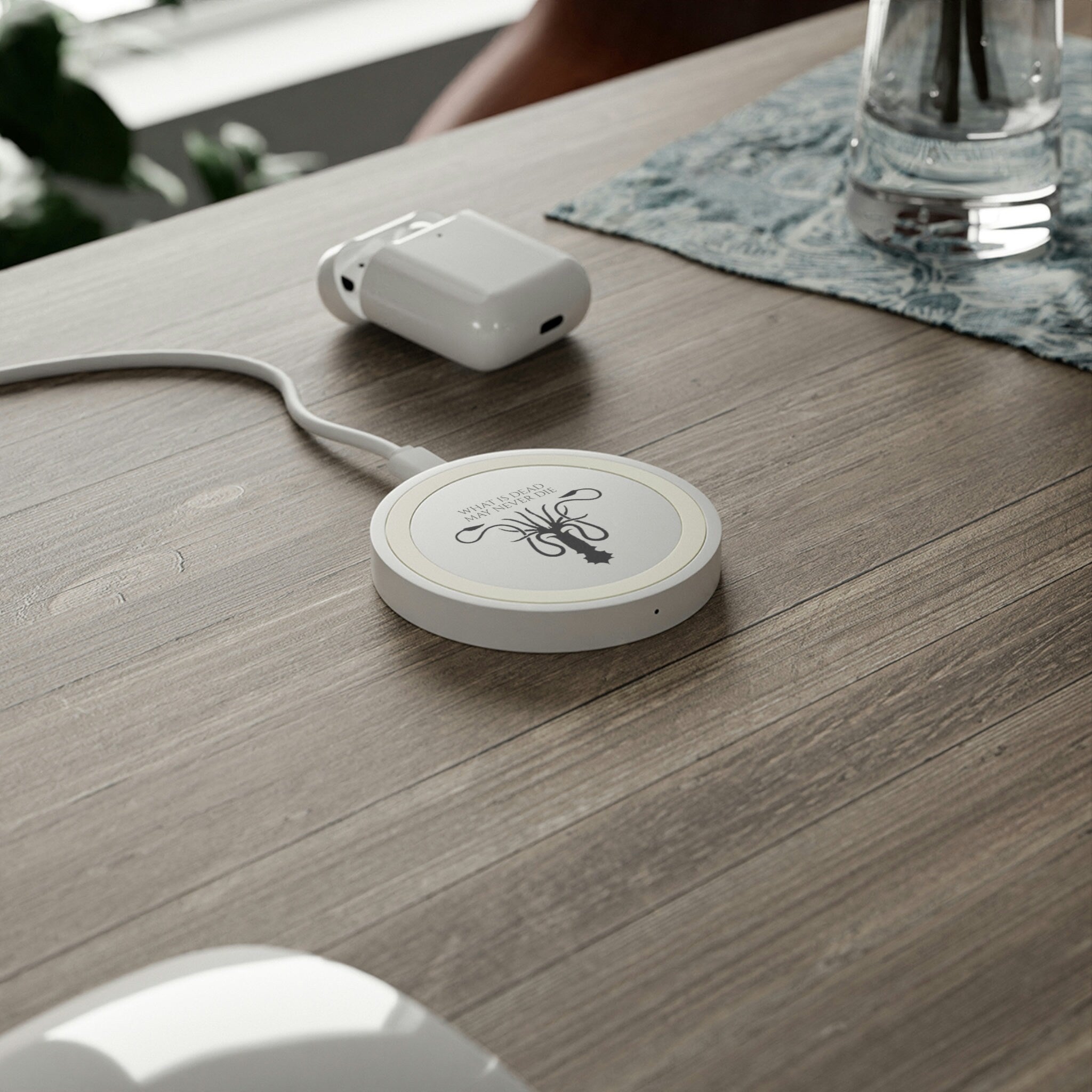 Game of Thrones inspired House Greyjoy 'What is dead may never die' Quake Wireless Charging Pad