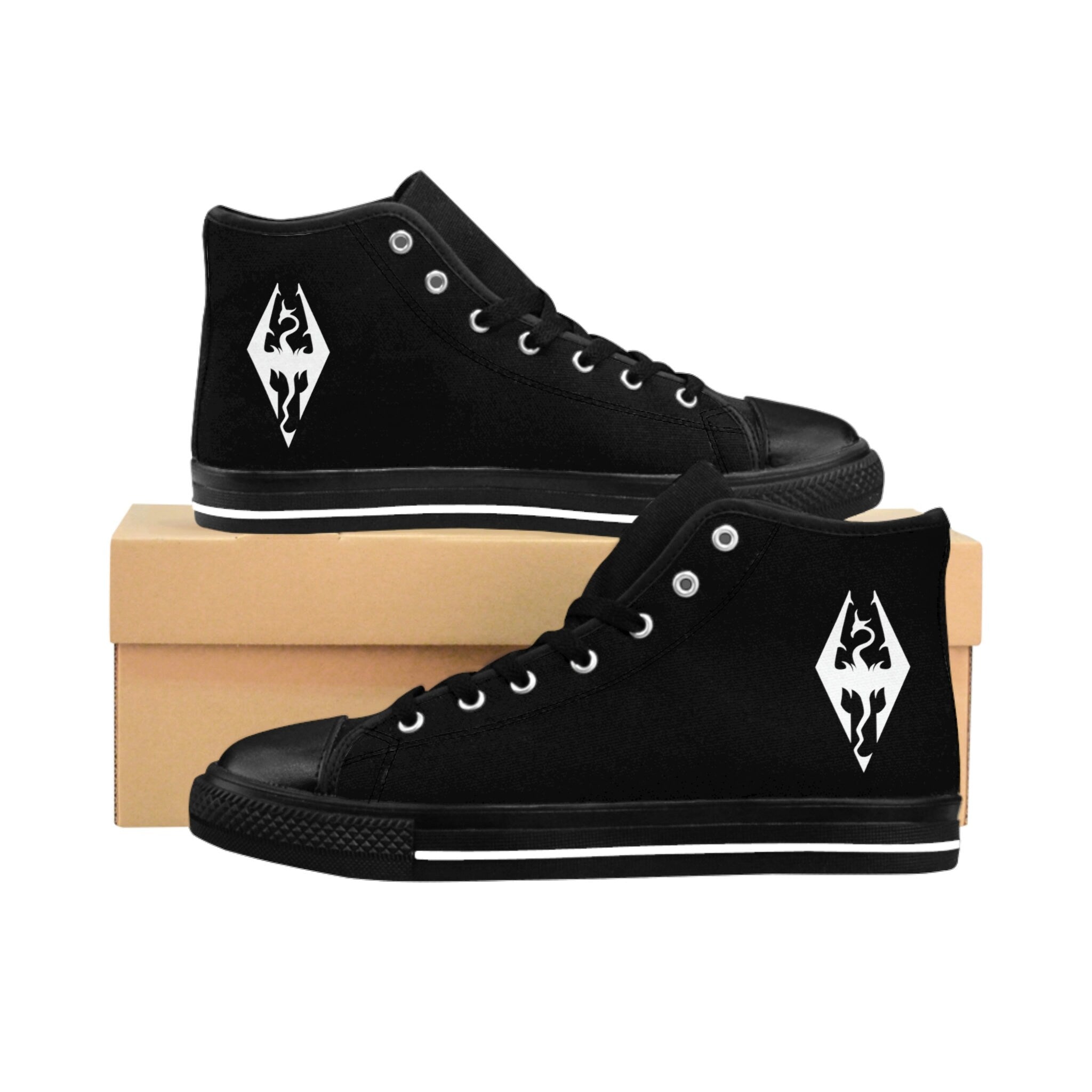 Dragonborn Men's Classic Sneakers (Black)
