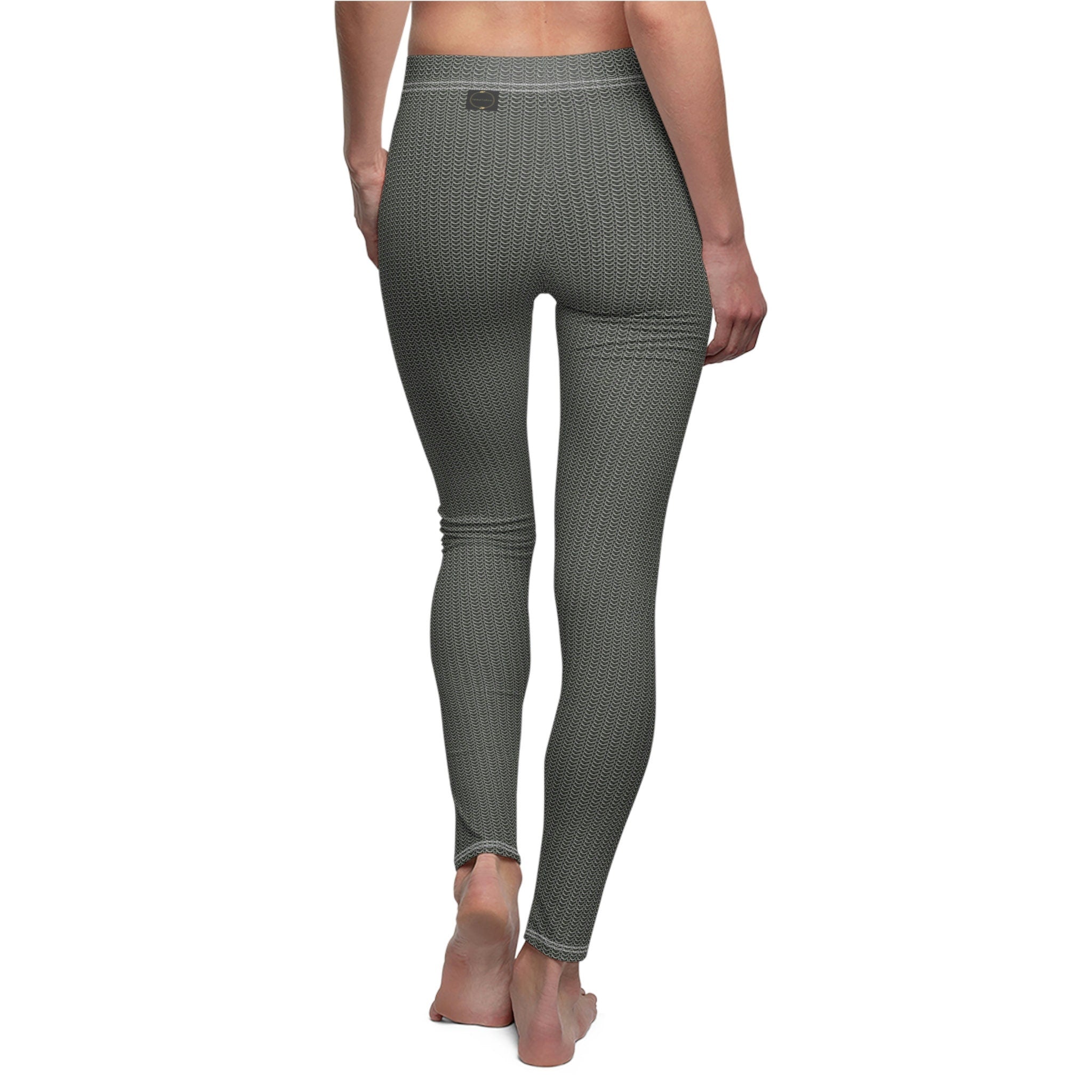 Fabled Fashion Chainmail effect Women's Cut & Sew Casual Leggings (AOP)