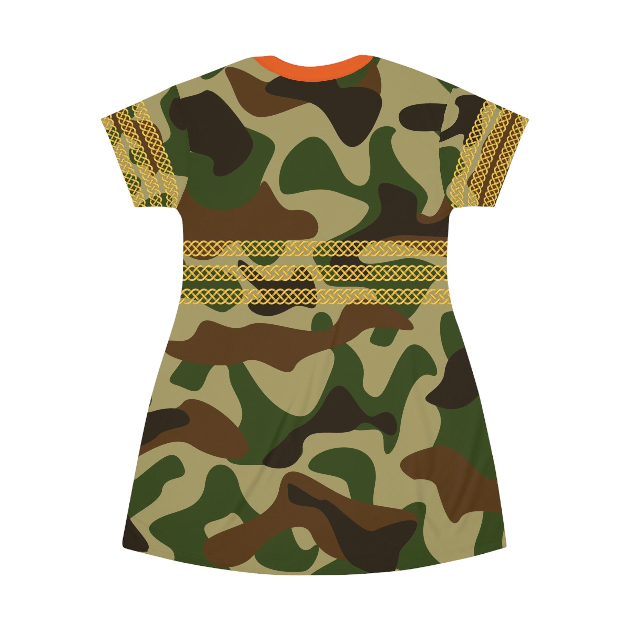 Fabled Fashion Camo effect Celtic Knot Medieval Fashions All Over Print Spring/Summer T-Shirt Dress