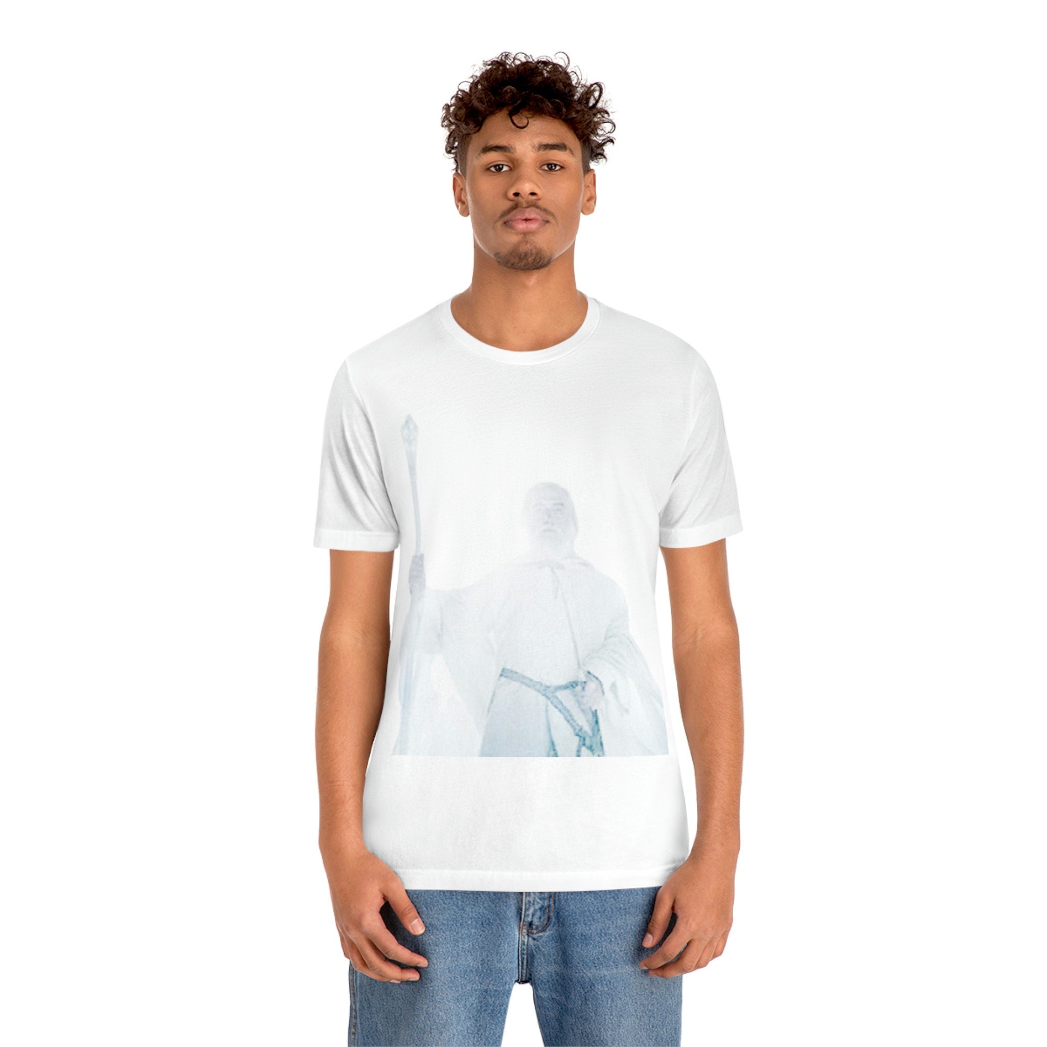 Gandalf the white Lord of the Rings inspired Unisex Jersey Short Sleeve Tee