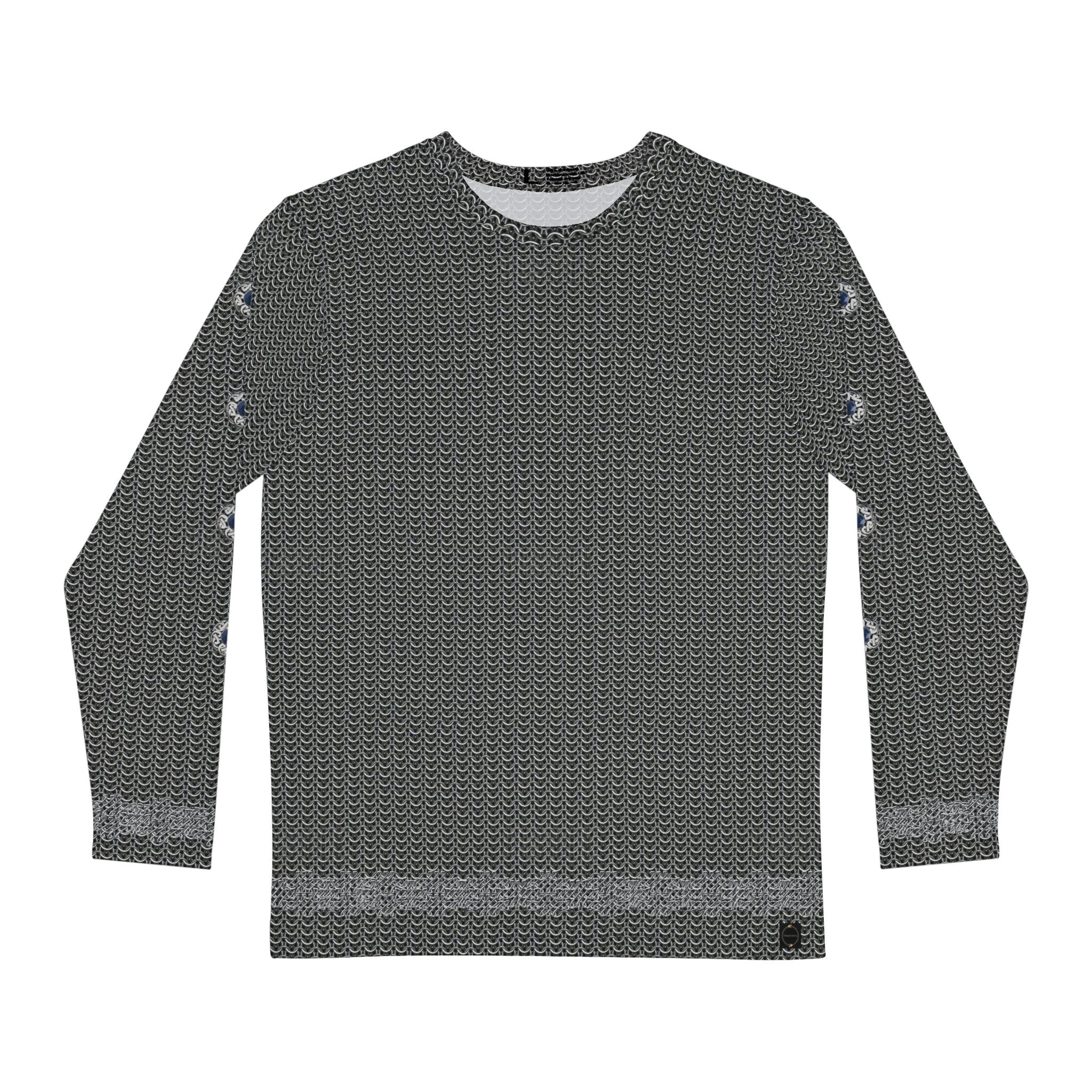 Fabled Fashion Men's Long Sleeve Chainmail effect AOP Shirt • Custom T shirt for men • work shirt men shirt with t shirt • valentines gift