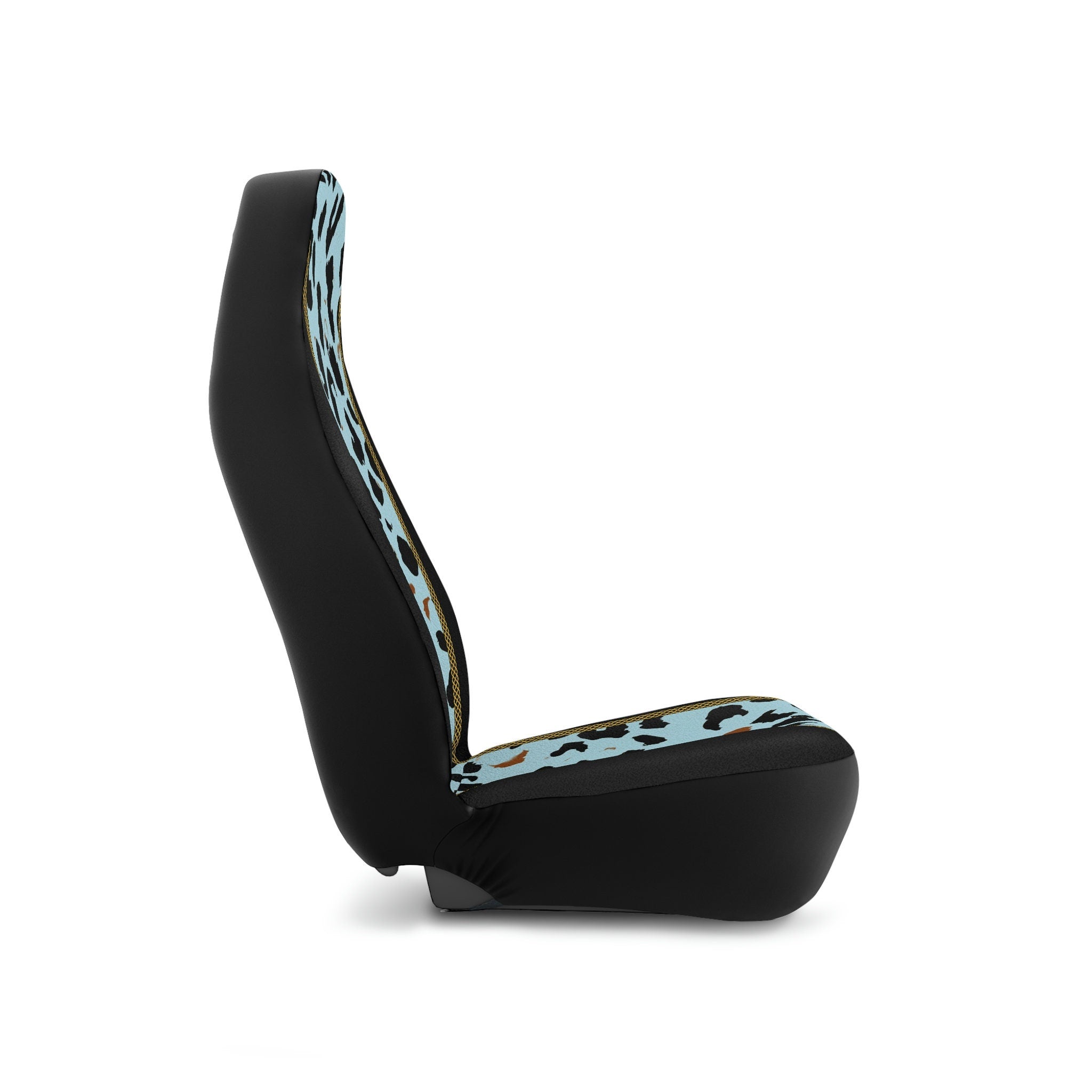 Fabled Fashion Light Blue Leopard Print with Celtic knot design Car Seat Covers