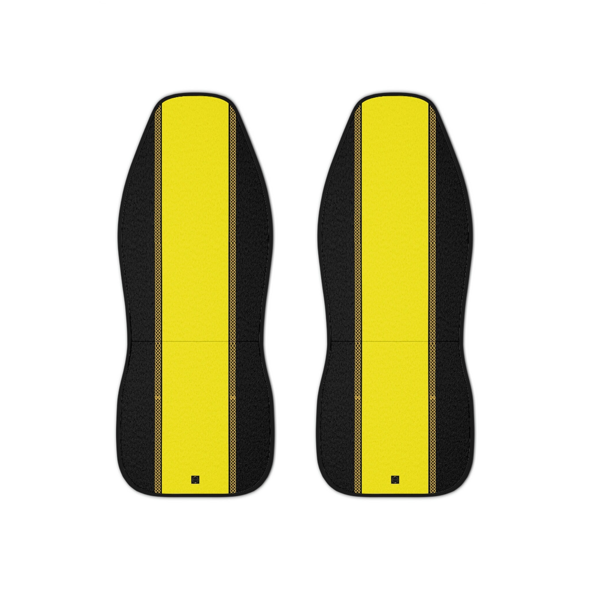 Fabled Fashion Yellow/Black 'Kill Bill' inspired Print with Celtic knot design Car Seat Covers