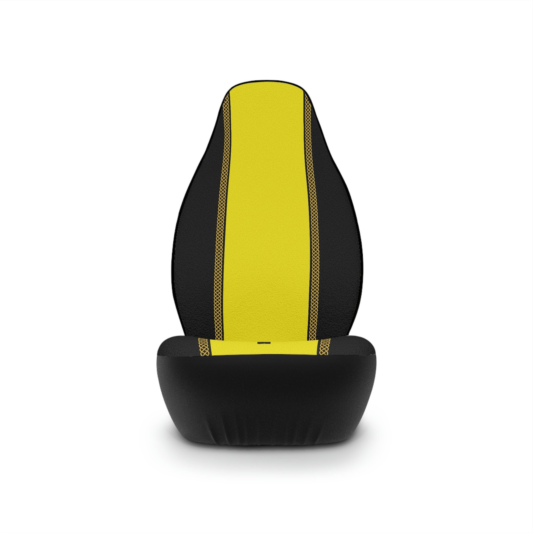 Fabled Fashion Yellow/Black 'Kill Bill' inspired Print with Celtic knot design Car Seat Covers