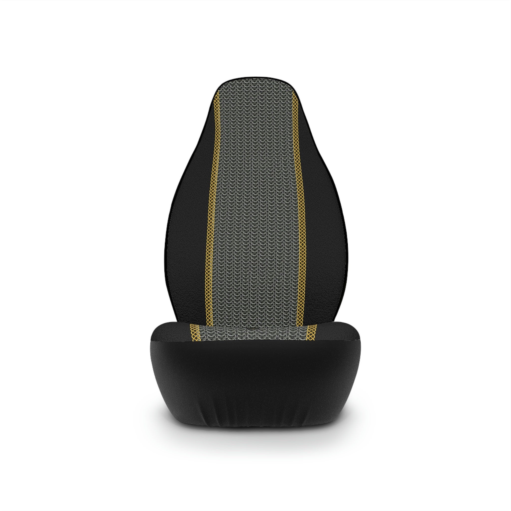 Fabled Fashion Chainmail Print with Celtic knot design Car Seat Covers