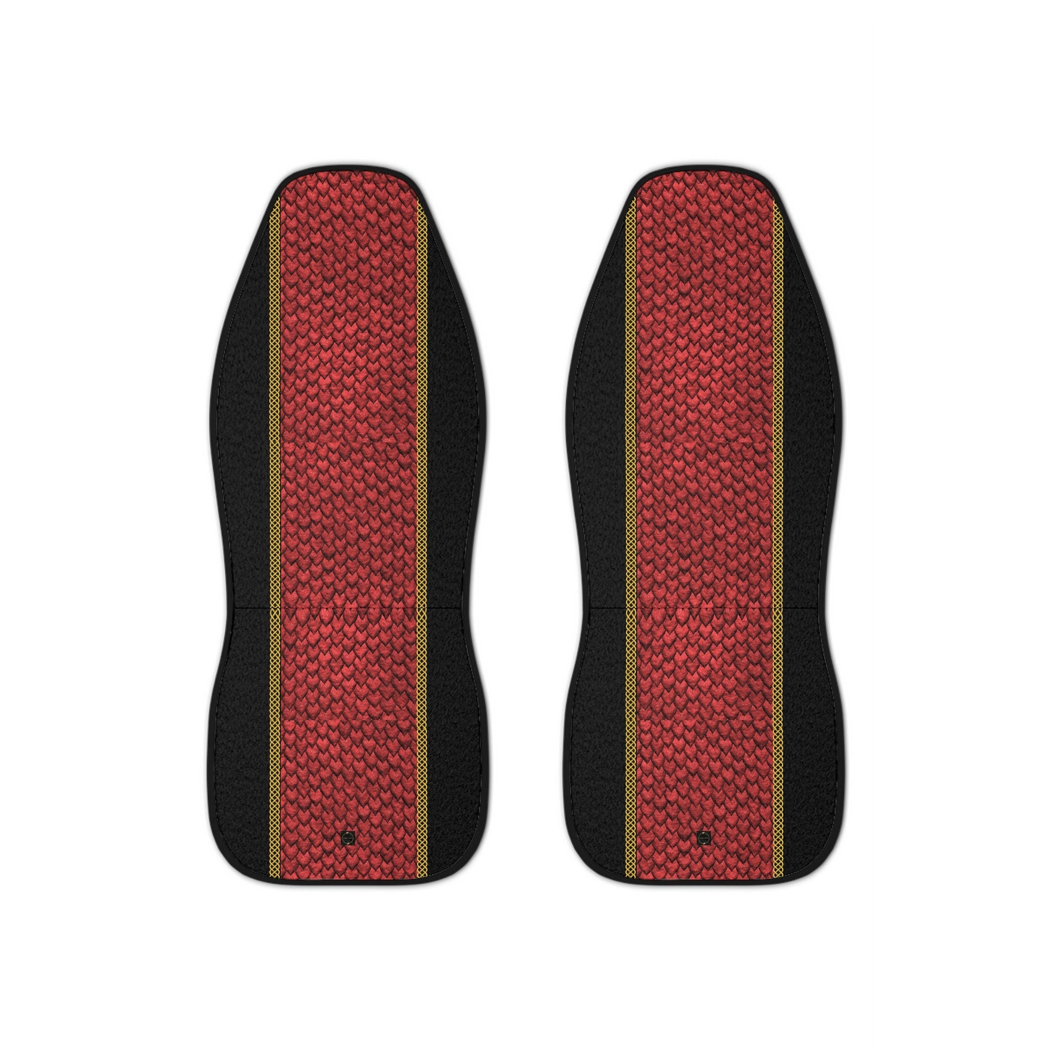 Fabled Fashion Red Dragon-skin and Celtic knot print Car Seat Covers