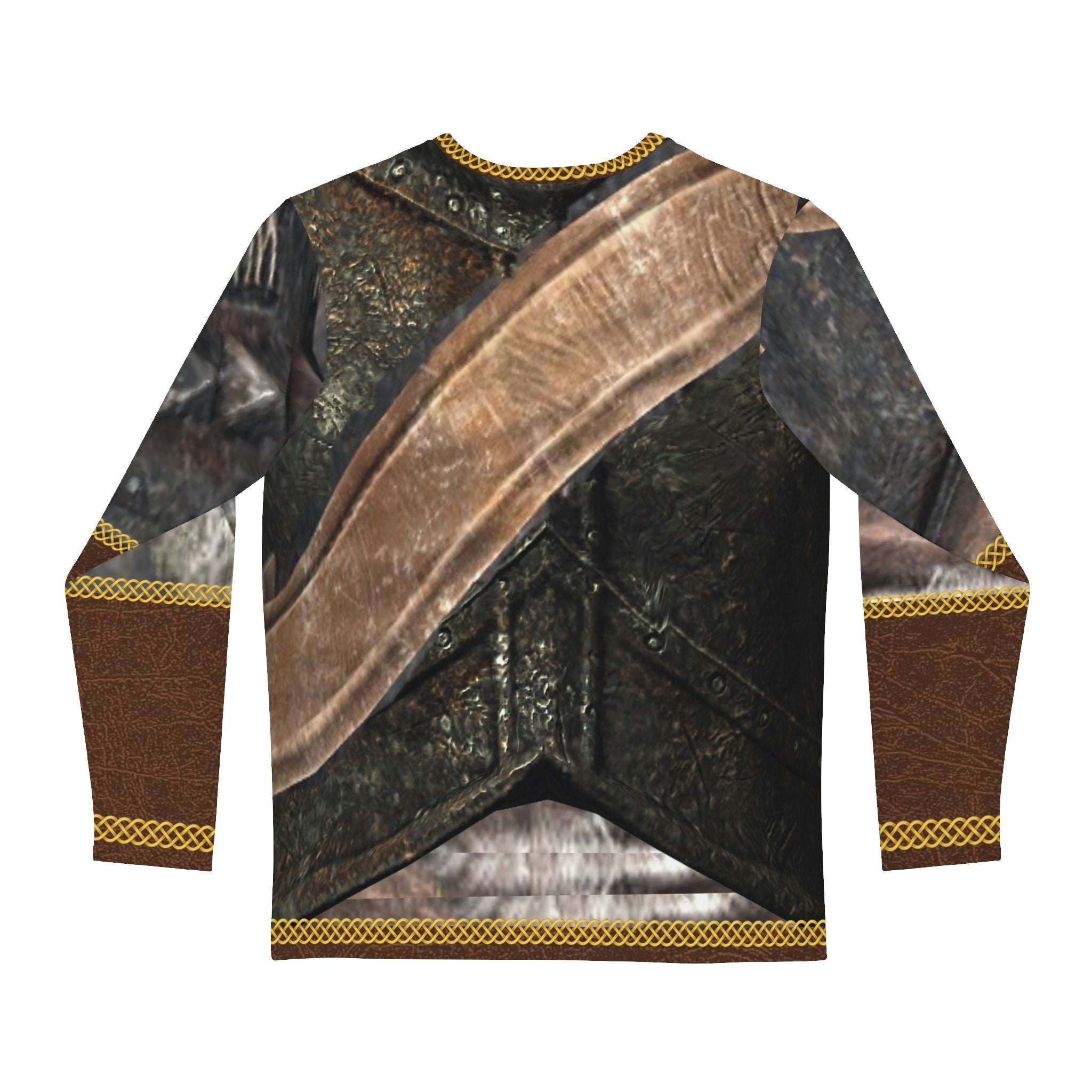Fabled Fashion Men's Long Sleeve dragonborn Armour AOP Cosplay LARP attire  • Custom T shirt for men • men shirt with t shirt • valentines gift