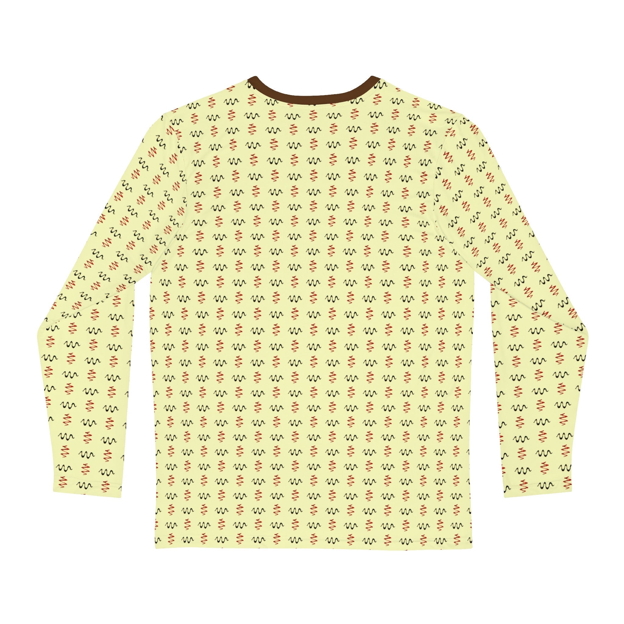 Fabled Fashion Electromagnetic wave pattern- Doc Emmett Brown in 1955 Back to the future inspired Men's Long sleeve Shirt