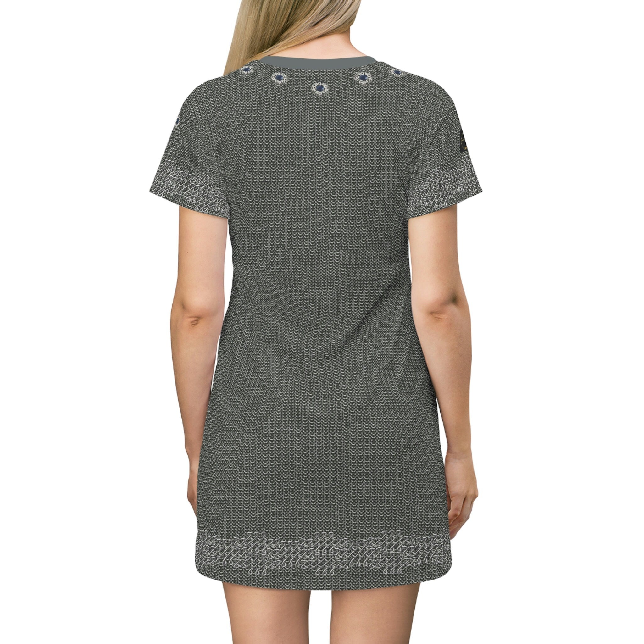 Fabled Fashion Chainmail armour Medieval fashion All Over Print T-Shirt Dress