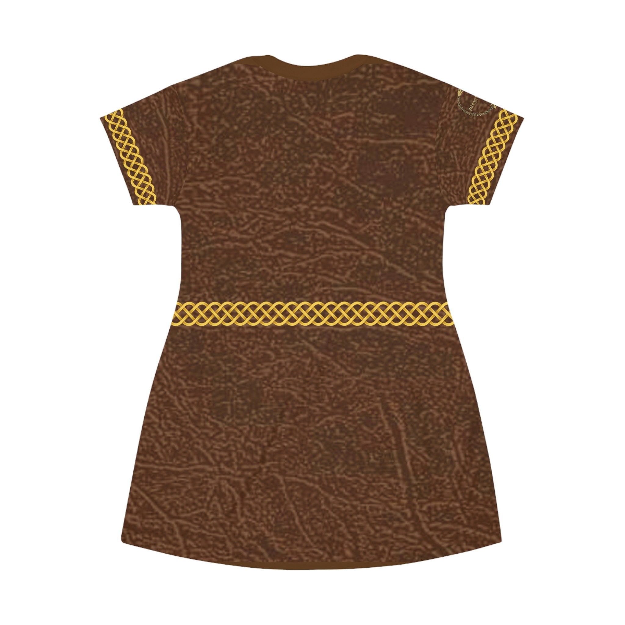 Fabled Fashion Leather effect Celtic knot  Medieval fashion All Over Print T-Shirt Dress